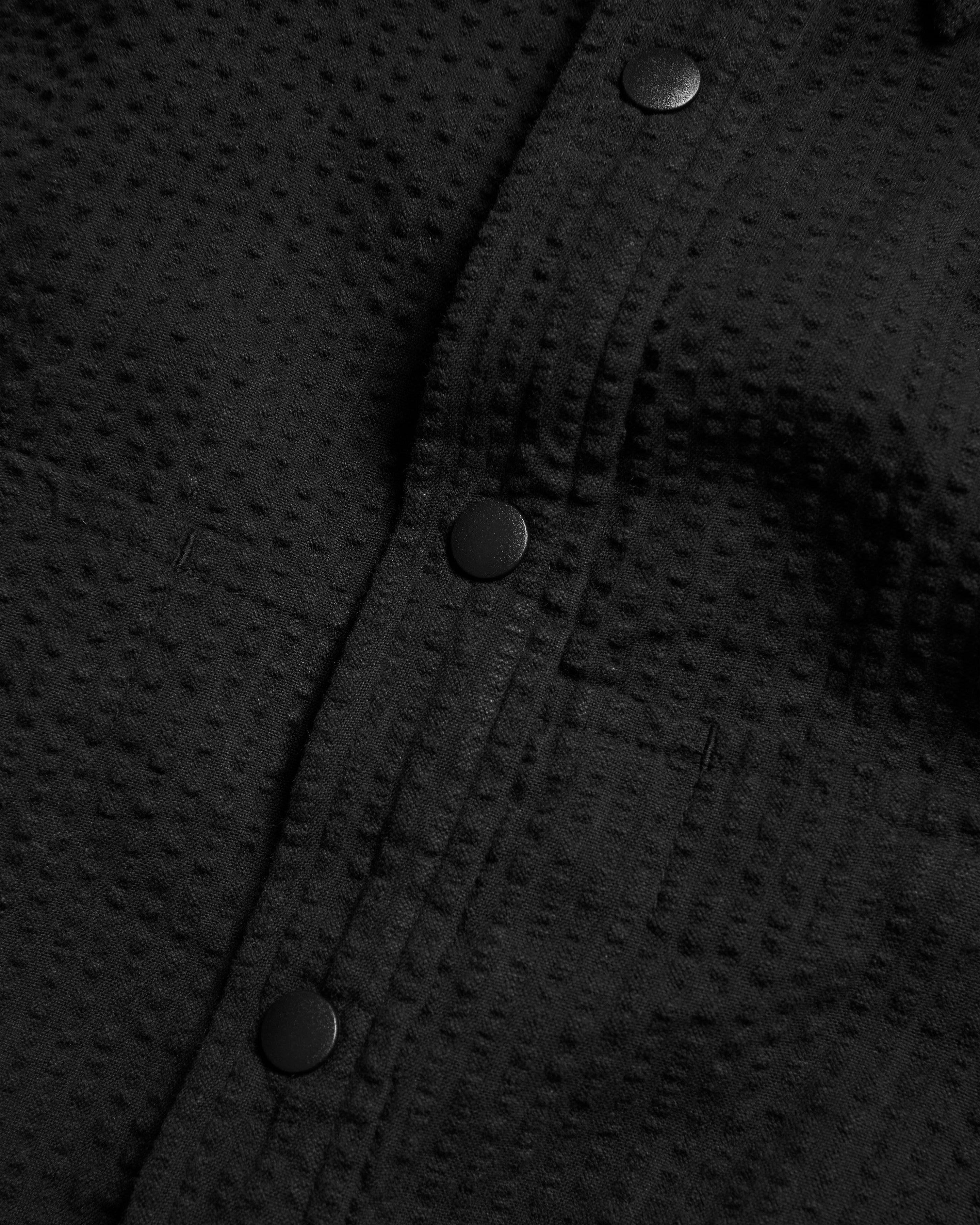 SS EASY WORK SHIRT -TONAL BLACK COTTON SEERSUCKER