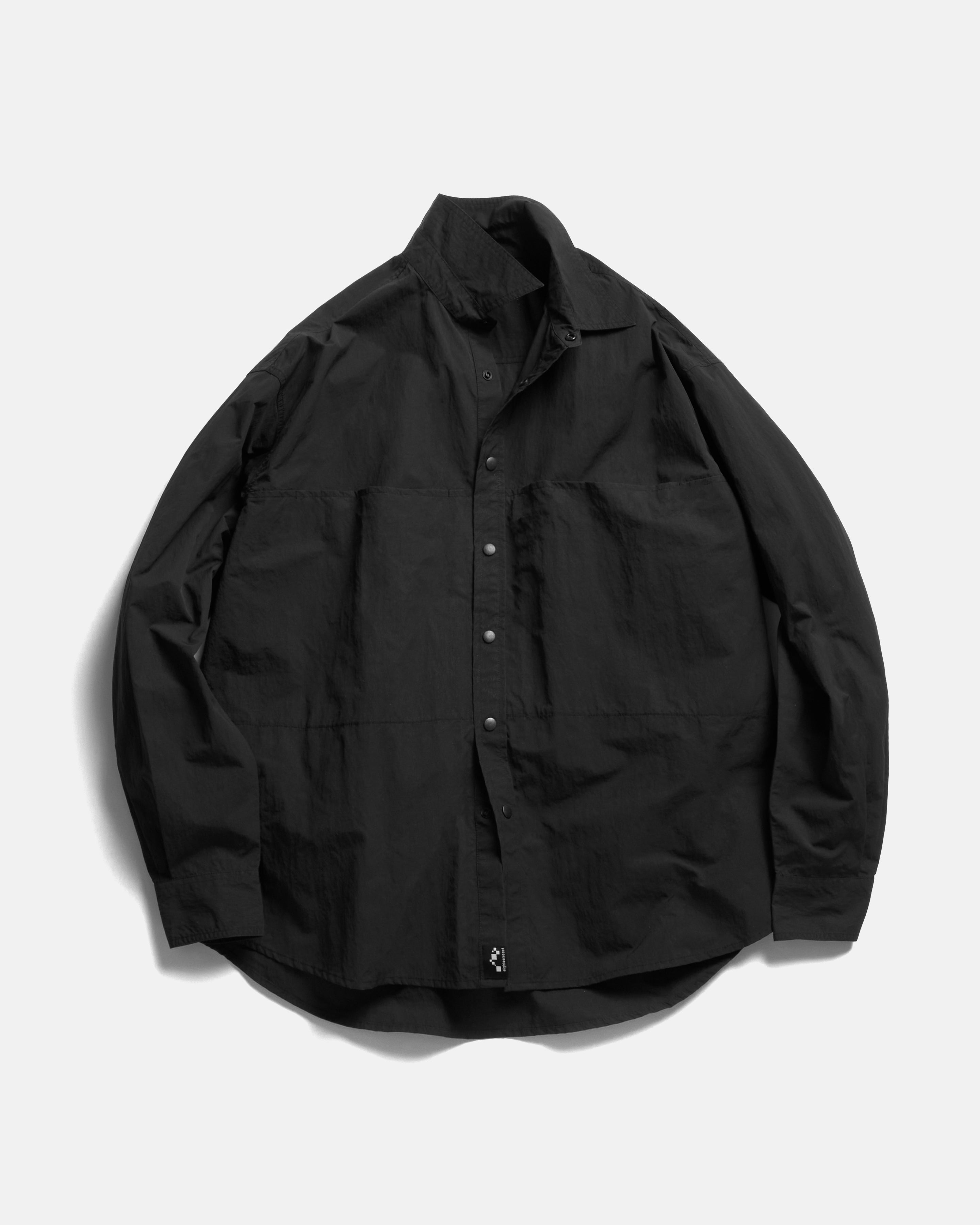 LS EASY WORK SHIRT - BLACK FEATHERWEIGHT MICRO RIPSTOP NYLON – 18 East