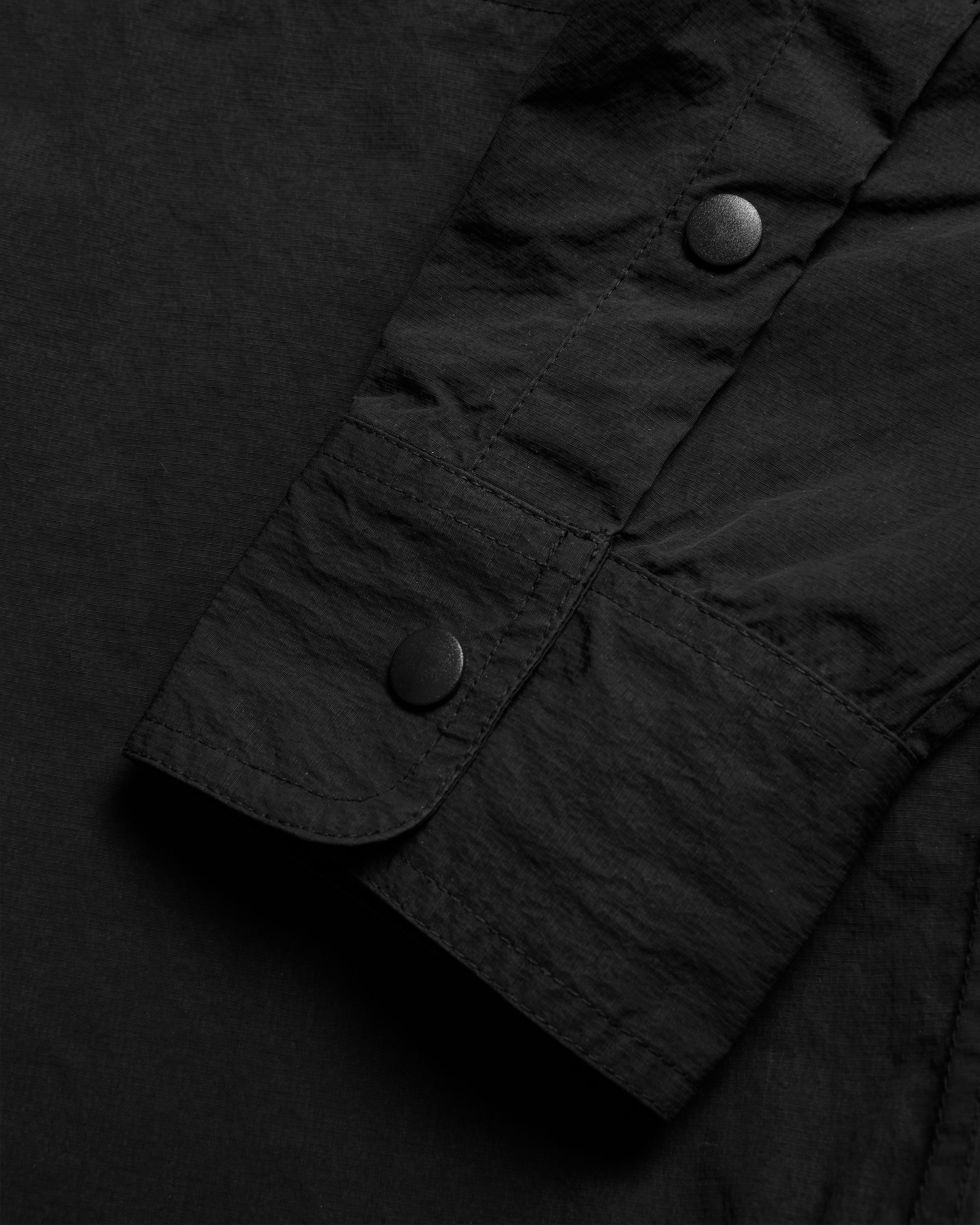 LS EASY WORK SHIRT - BLACK FEATHERWEIGHT MICRO RIPSTOP NYLON – 18 East