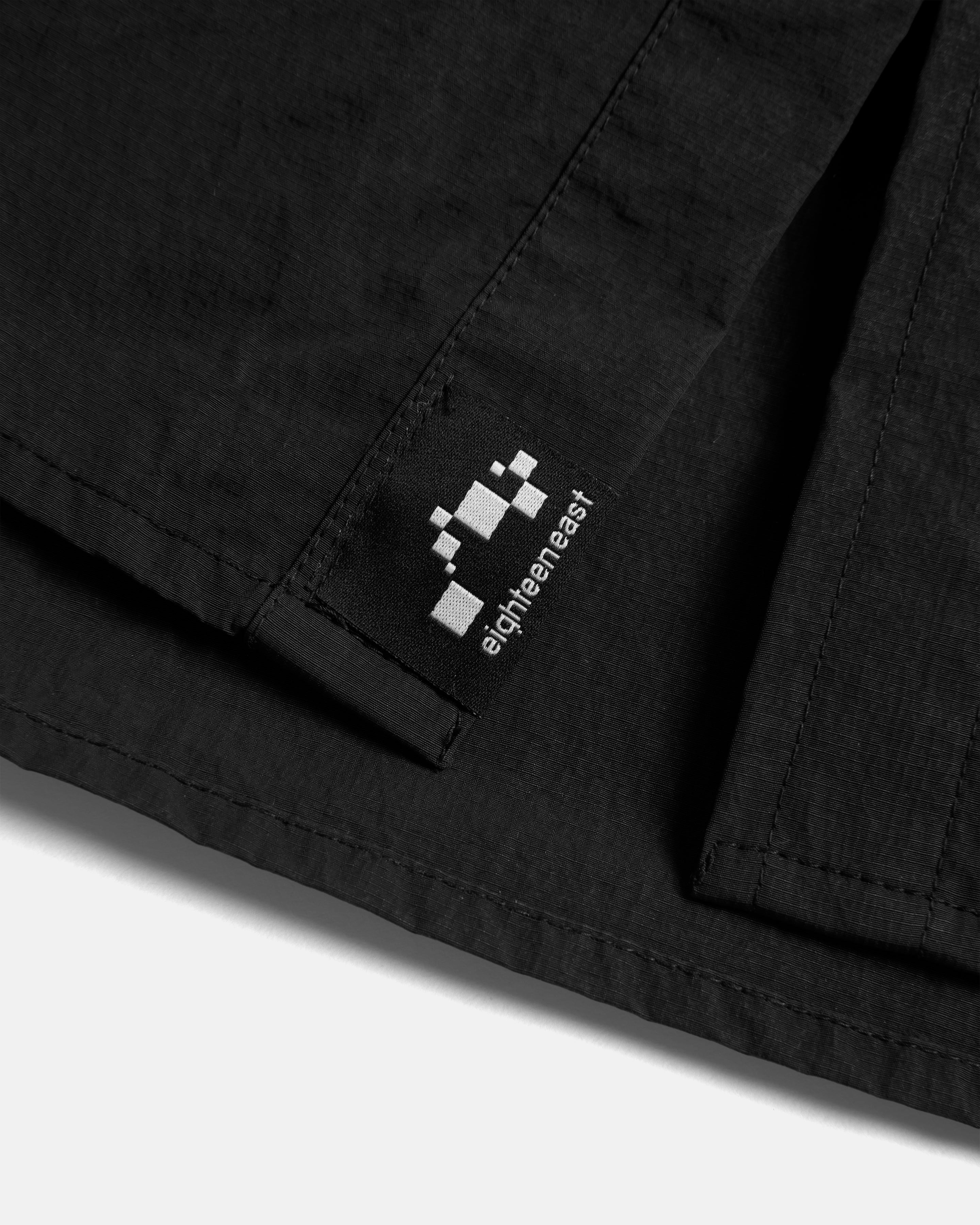 LS EASY WORK SHIRT - BLACK FEATHERWEIGHT MICRO RIPSTOP NYLON – 18 East