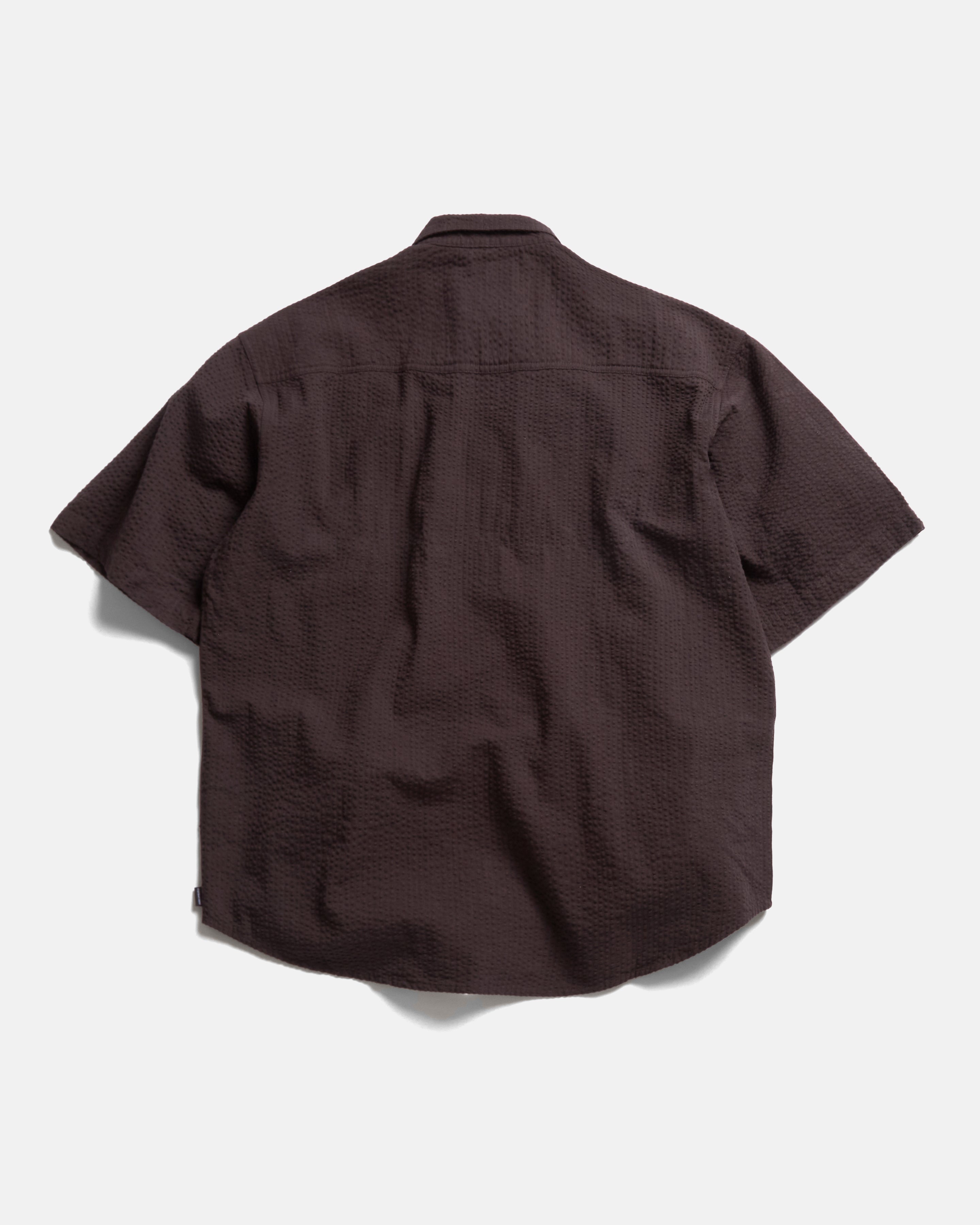SS EASY WORK SHIRT - TONAL FONDENTE COTTON SEERSUCKER