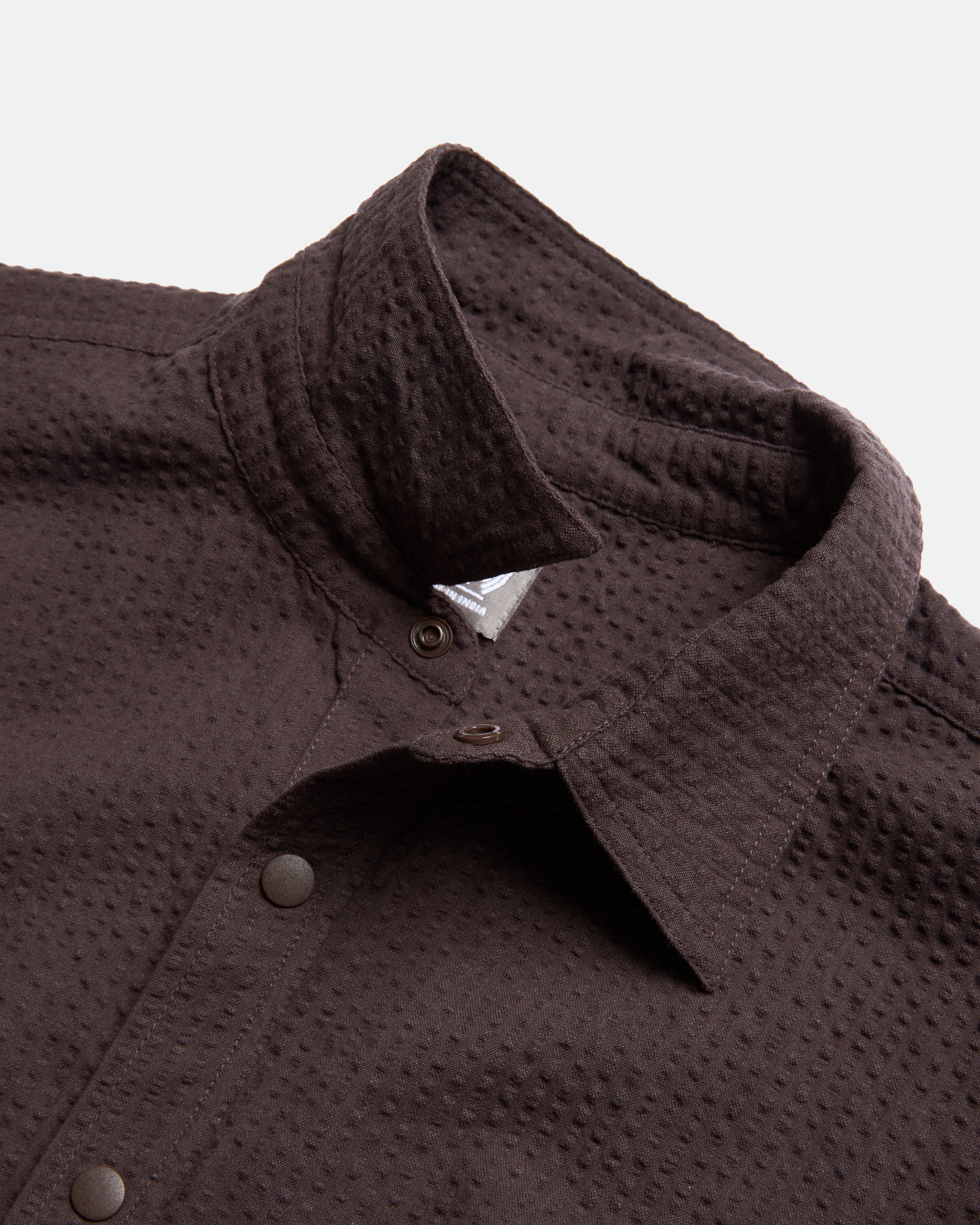 SS EASY WORK SHIRT - TONAL FONDENTE COTTON SEERSUCKER