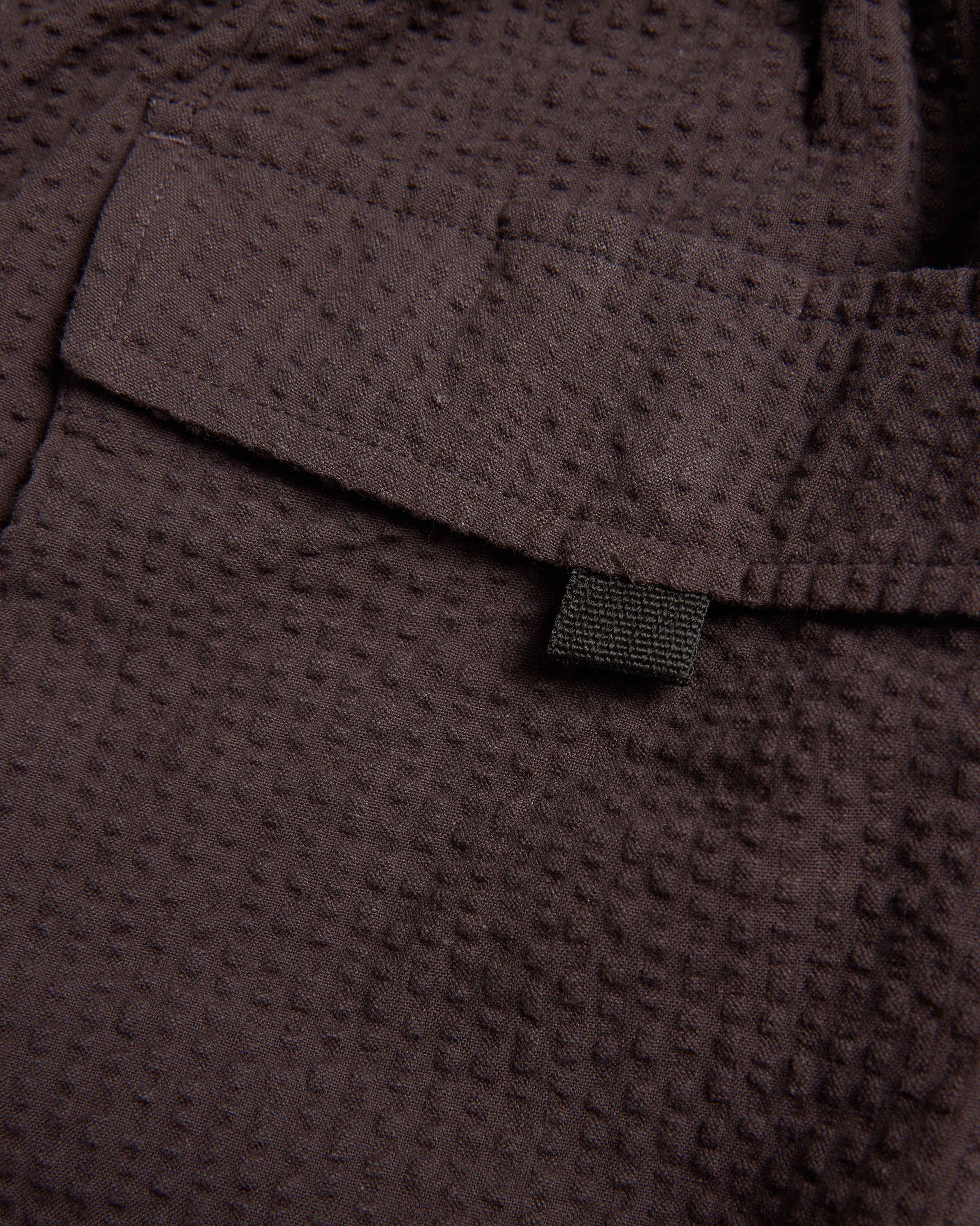 VETTI UTILITY SHORTS - TONAL FONDENTE COTTON SEERSUCKER