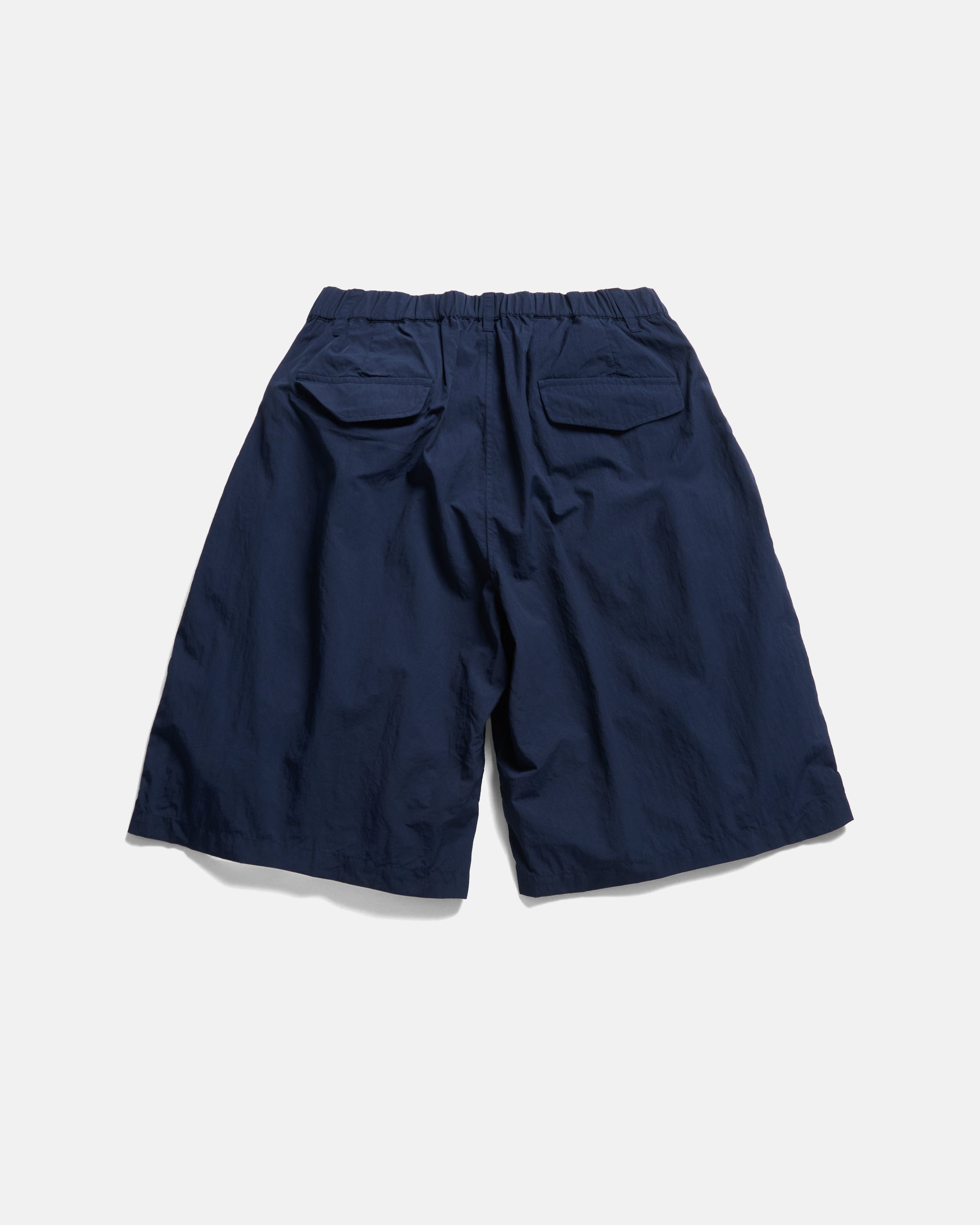 EMERY PLEATED BIG SHORTS - NAVY FEATHERWEIGHT MICRO RIPSTOP NYLON