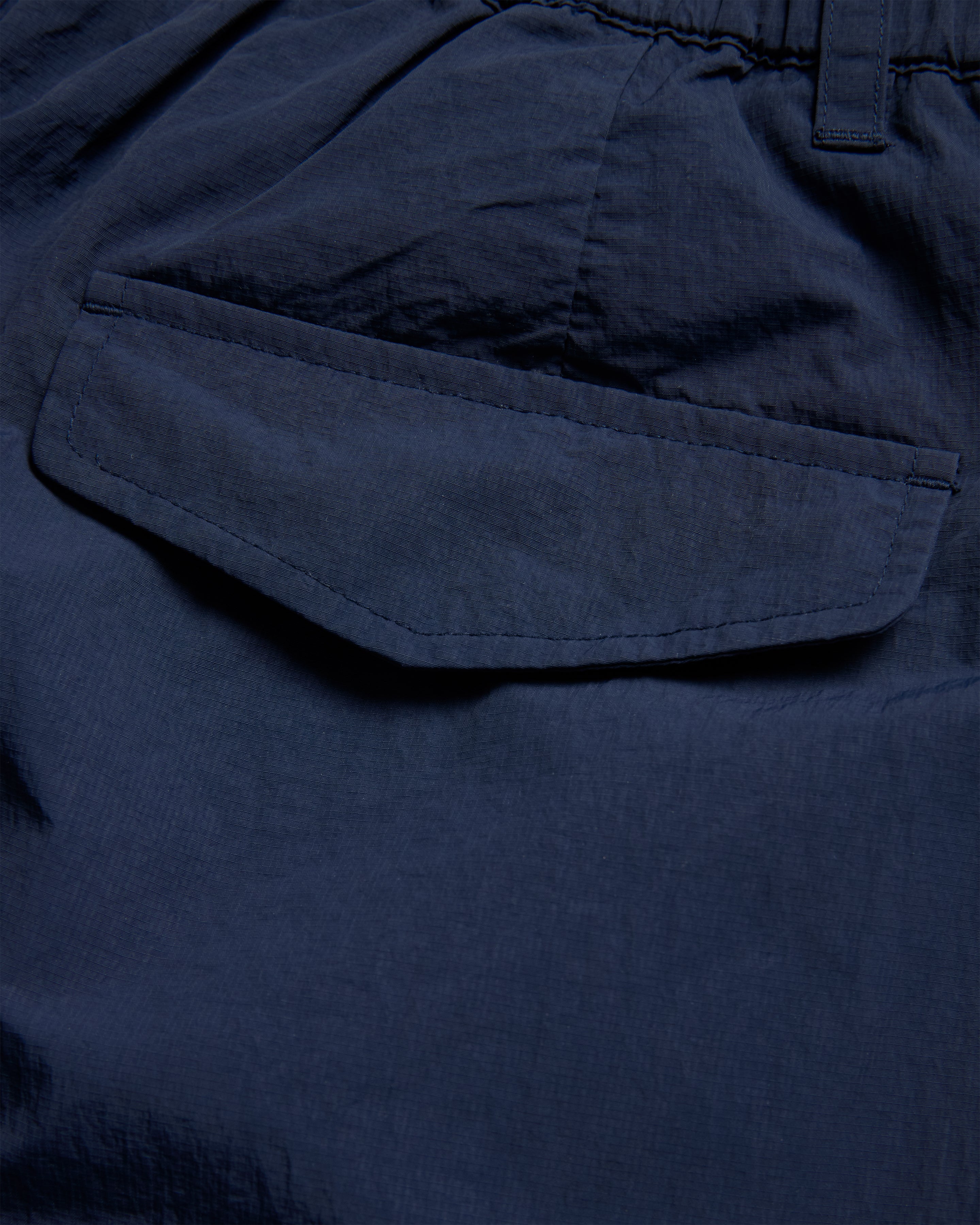 EMERY PLEATED BIG SHORTS - NAVY FEATHERWEIGHT MICRO RIPSTOP NYLON