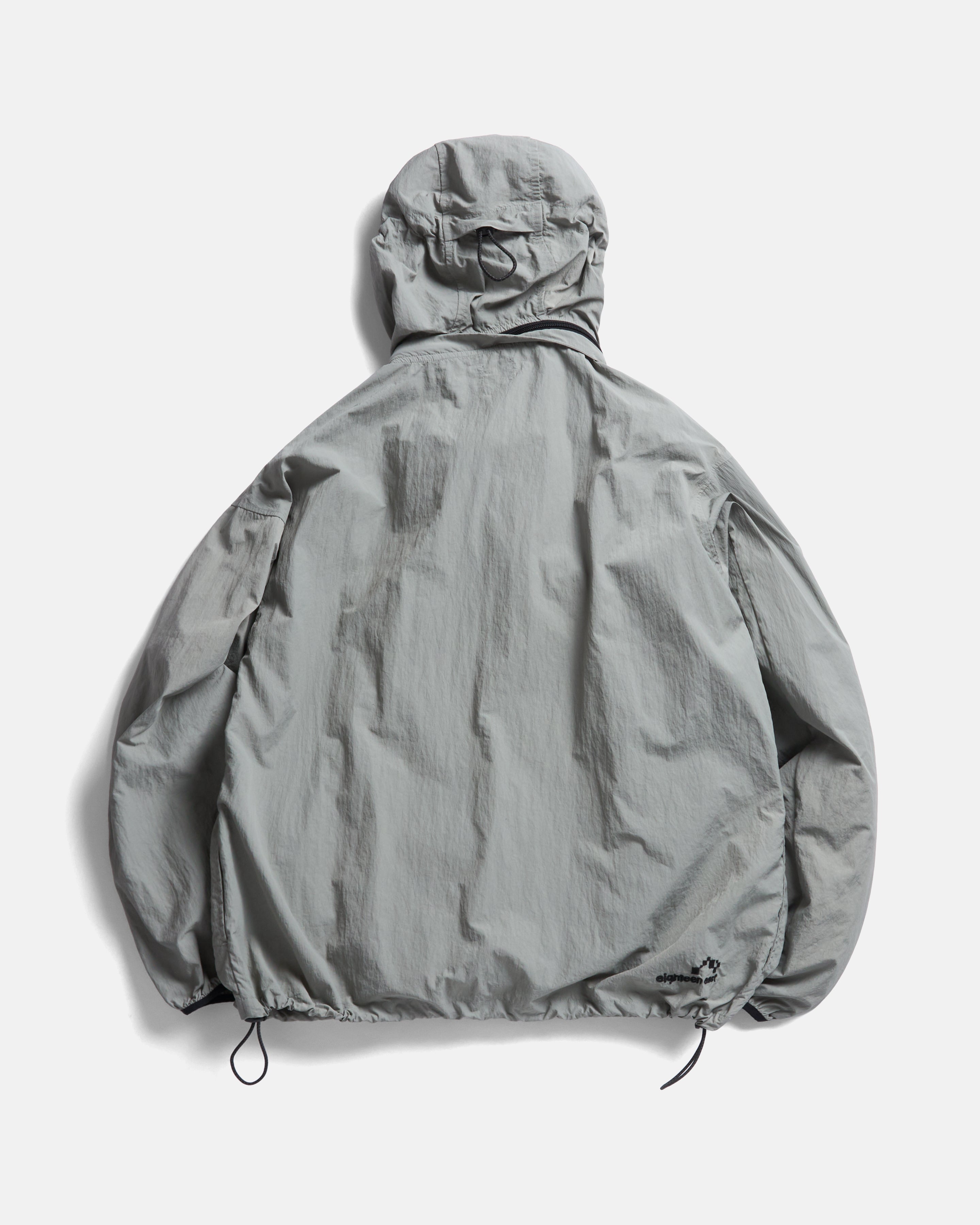 BANKS 2.0 UTILITY JACKET WITH REMOVABLE HOOD - LUNAR ROCK FEATHERWEIGHT MICRO RIPSTOP NYLON