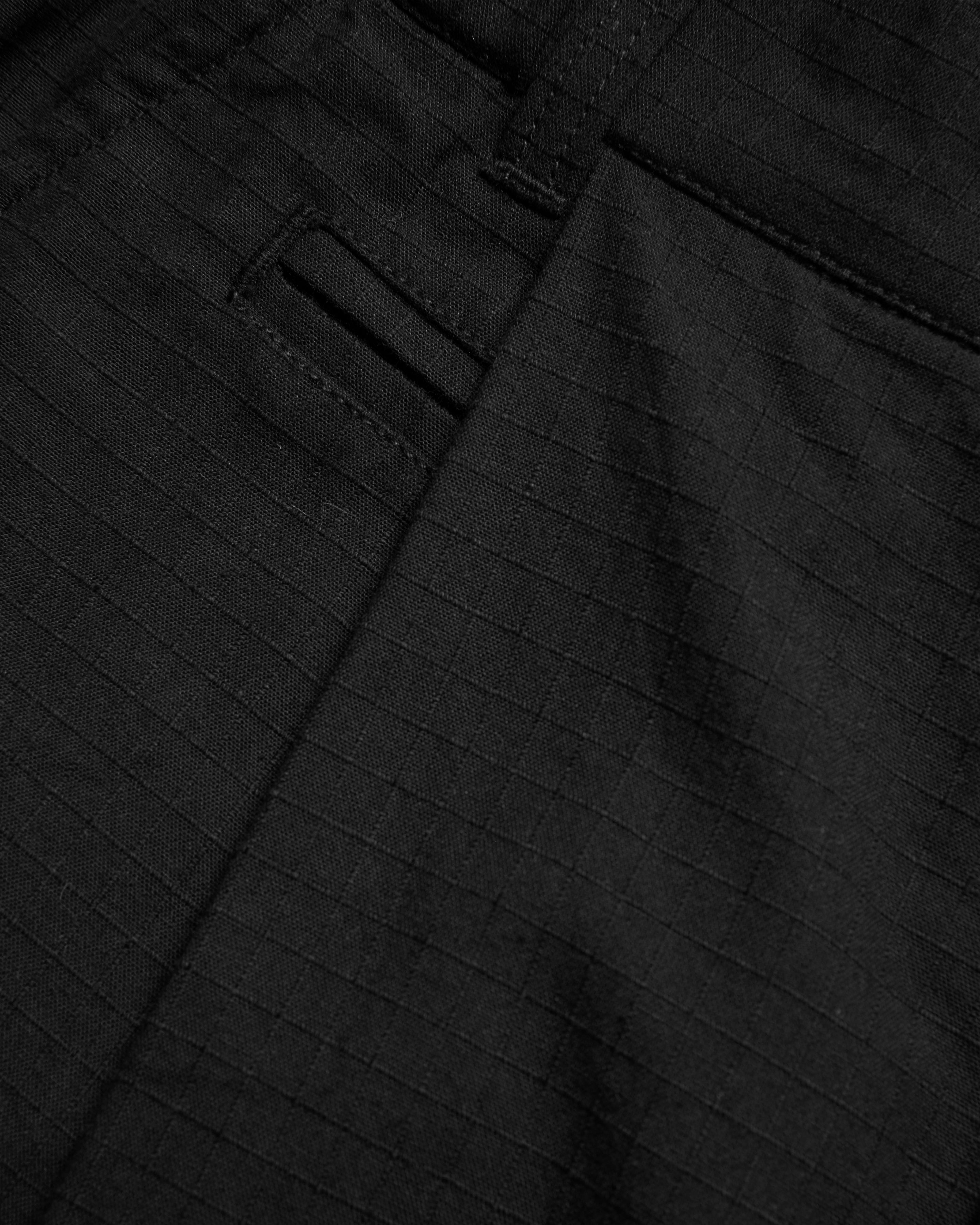 KELL PLEATED BIG PANT - BLACK COTTON RIPSTOP