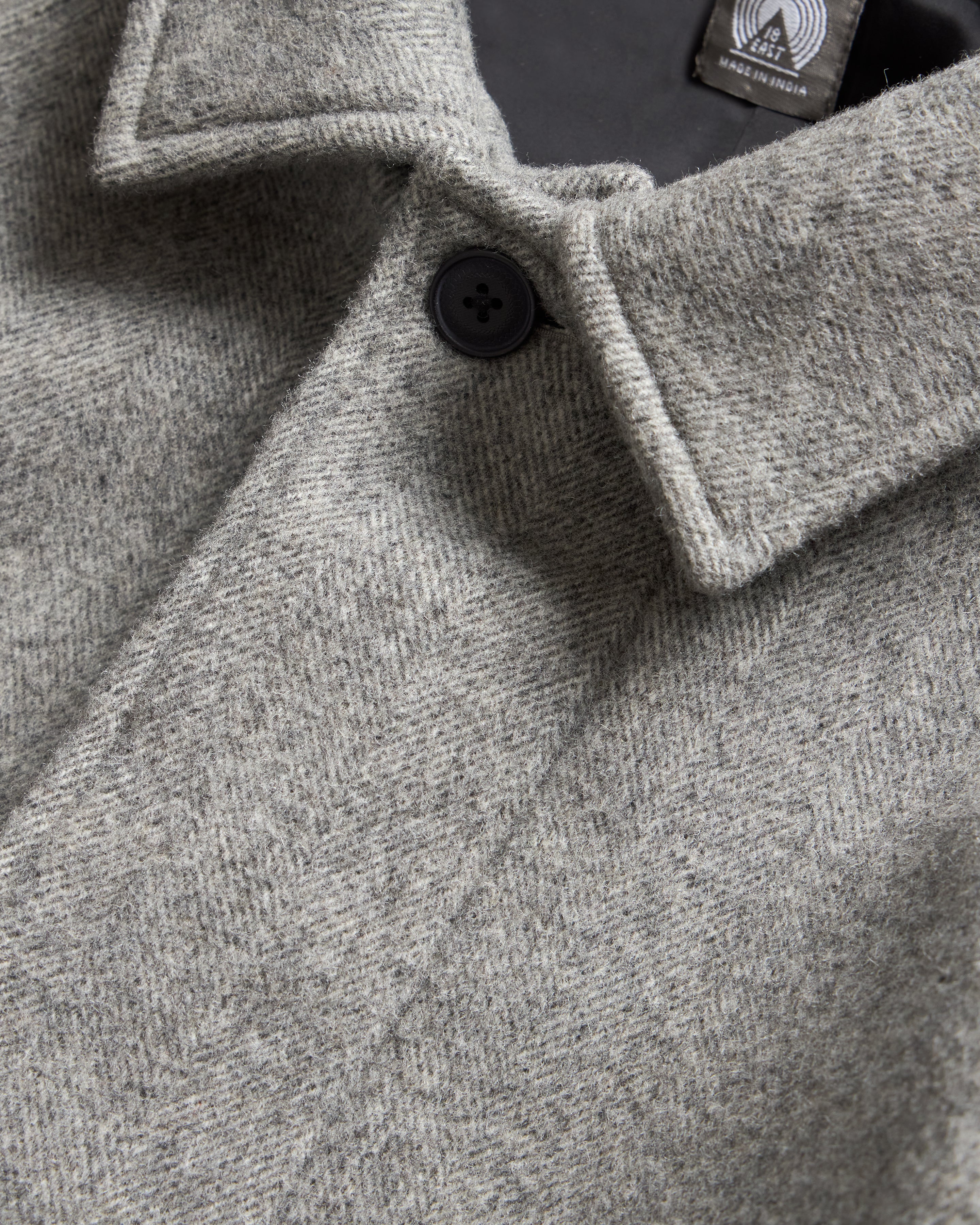 FULL RAGLAN BALMACAAN - BRUSHED WOOLEN HERRINGBONE – 18 East