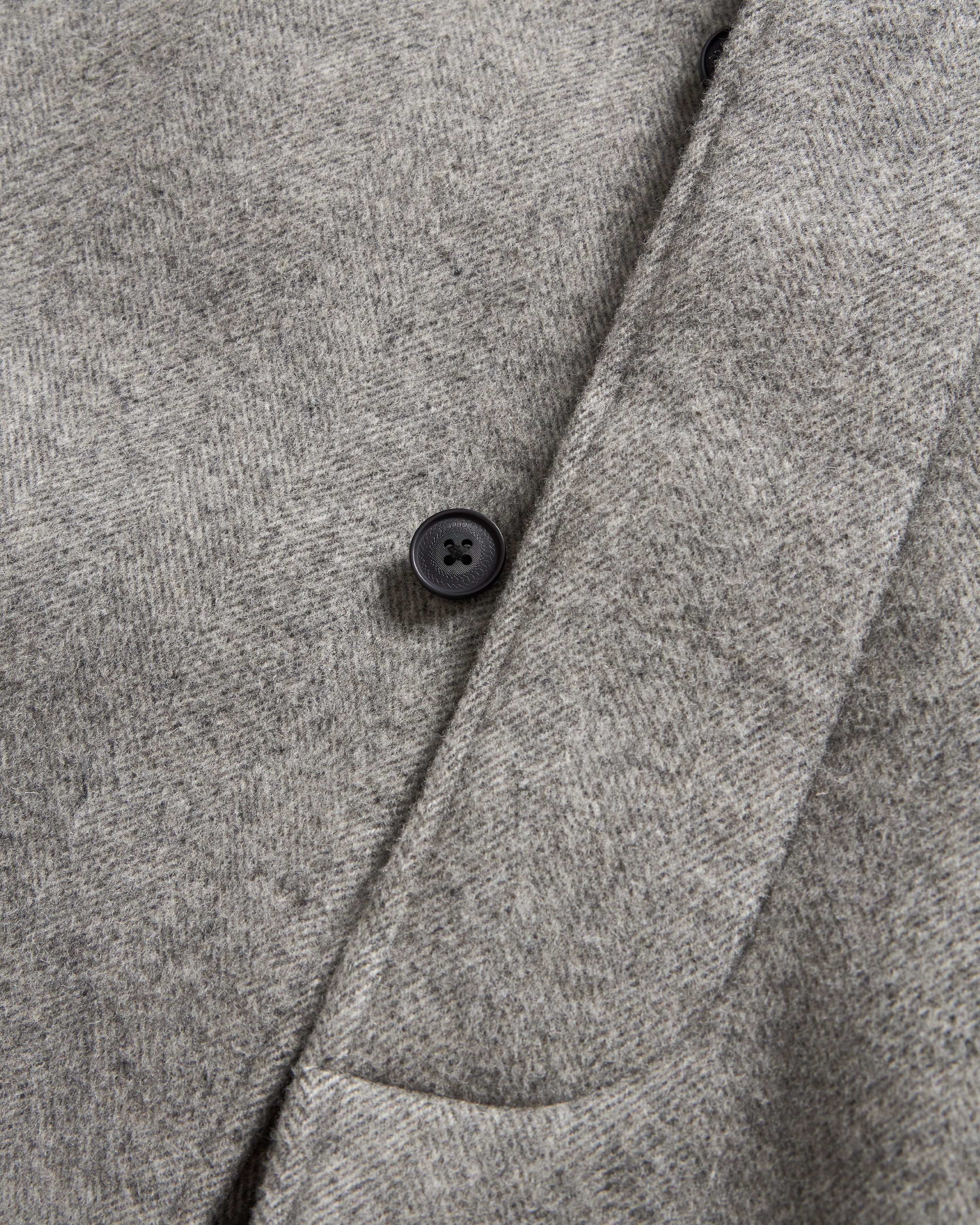PREORDER: FULL RAGLAN BALMACAAN - BRUSHED WOOLEN HERRINGBONE