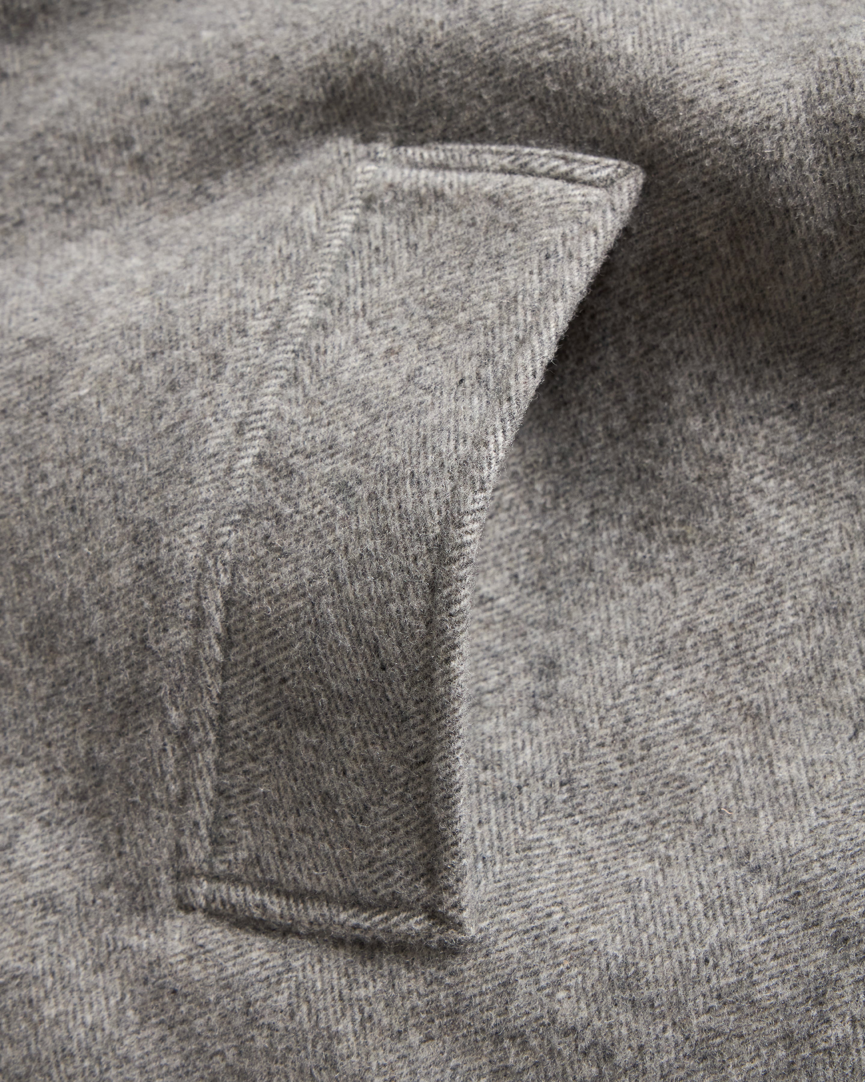 PREORDER: FULL RAGLAN BALMACAAN - BRUSHED WOOLEN HERRINGBONE