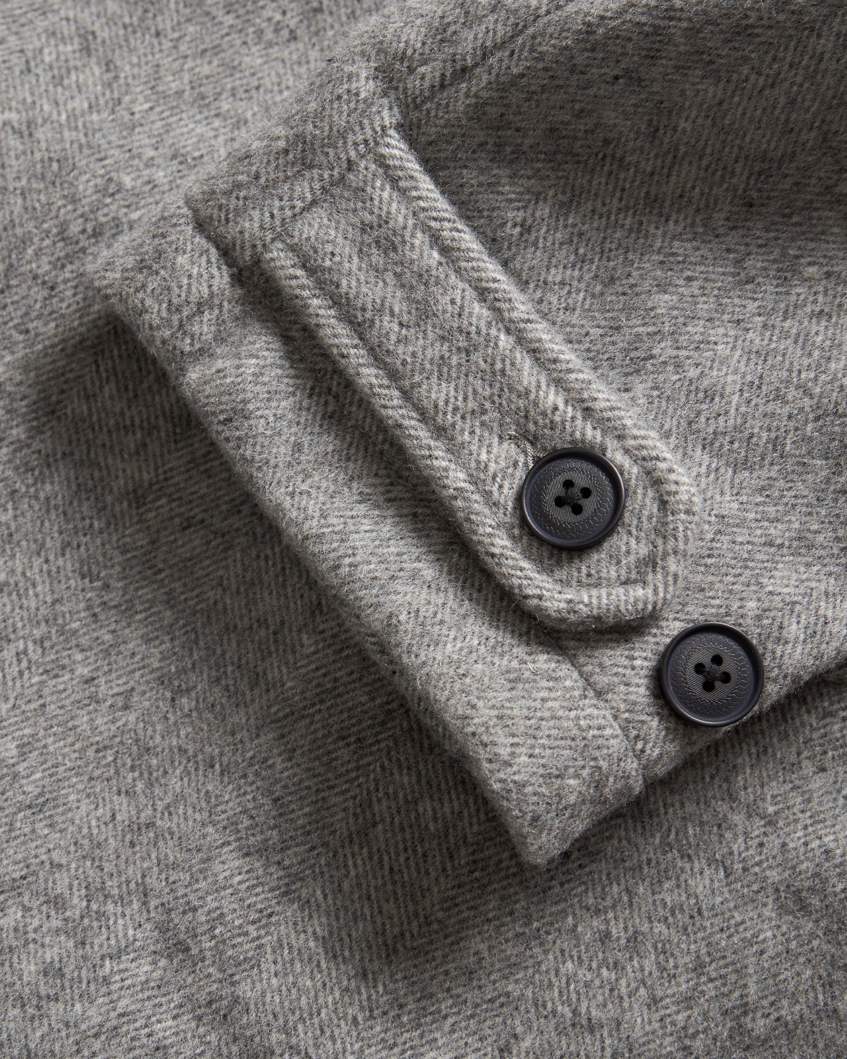 PREORDER: FULL RAGLAN BALMACAAN - BRUSHED WOOLEN HERRINGBONE