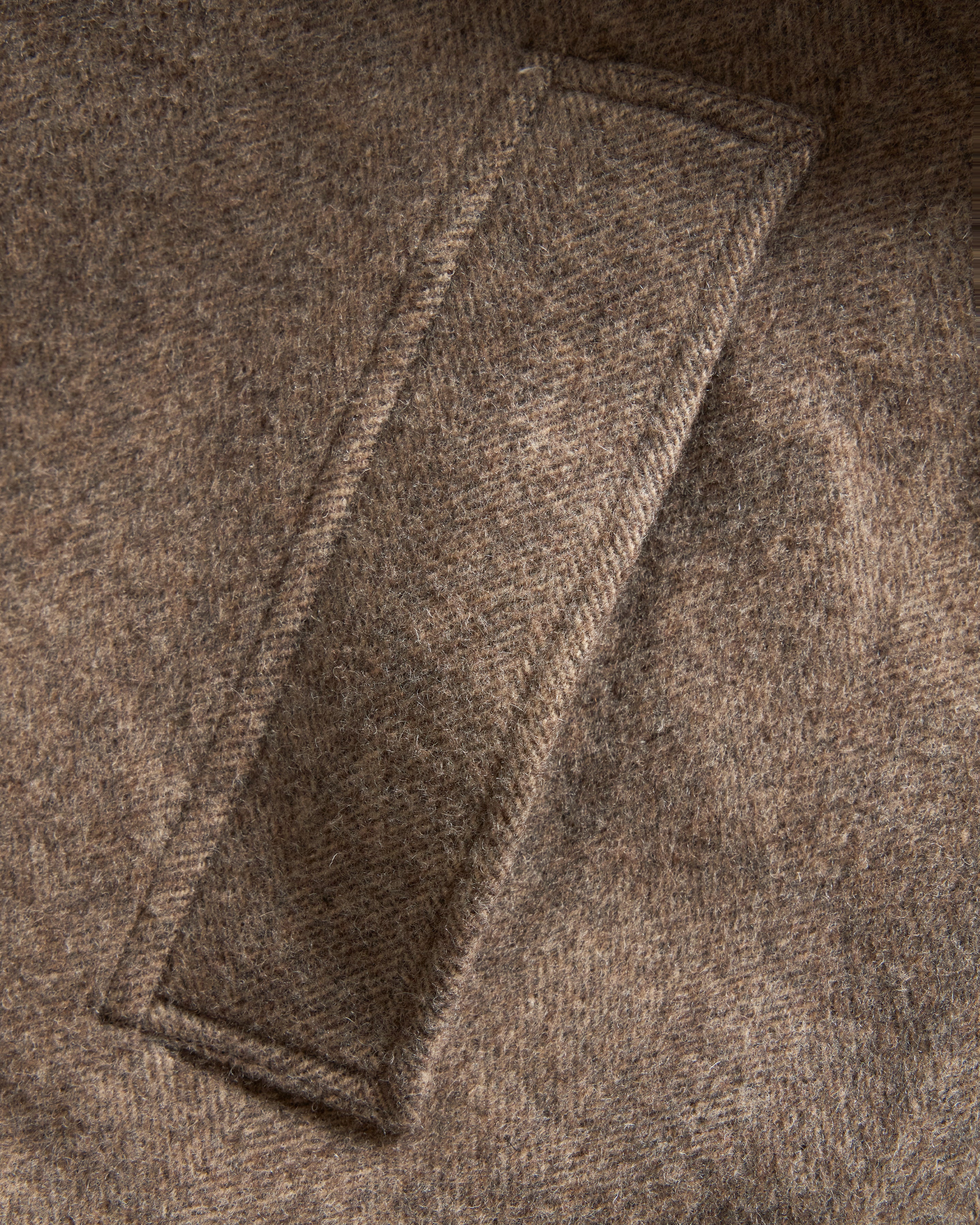 PREORDER: BELTED BRIDGE COAT - BRUSHED WOOLEN HERRINGBONE