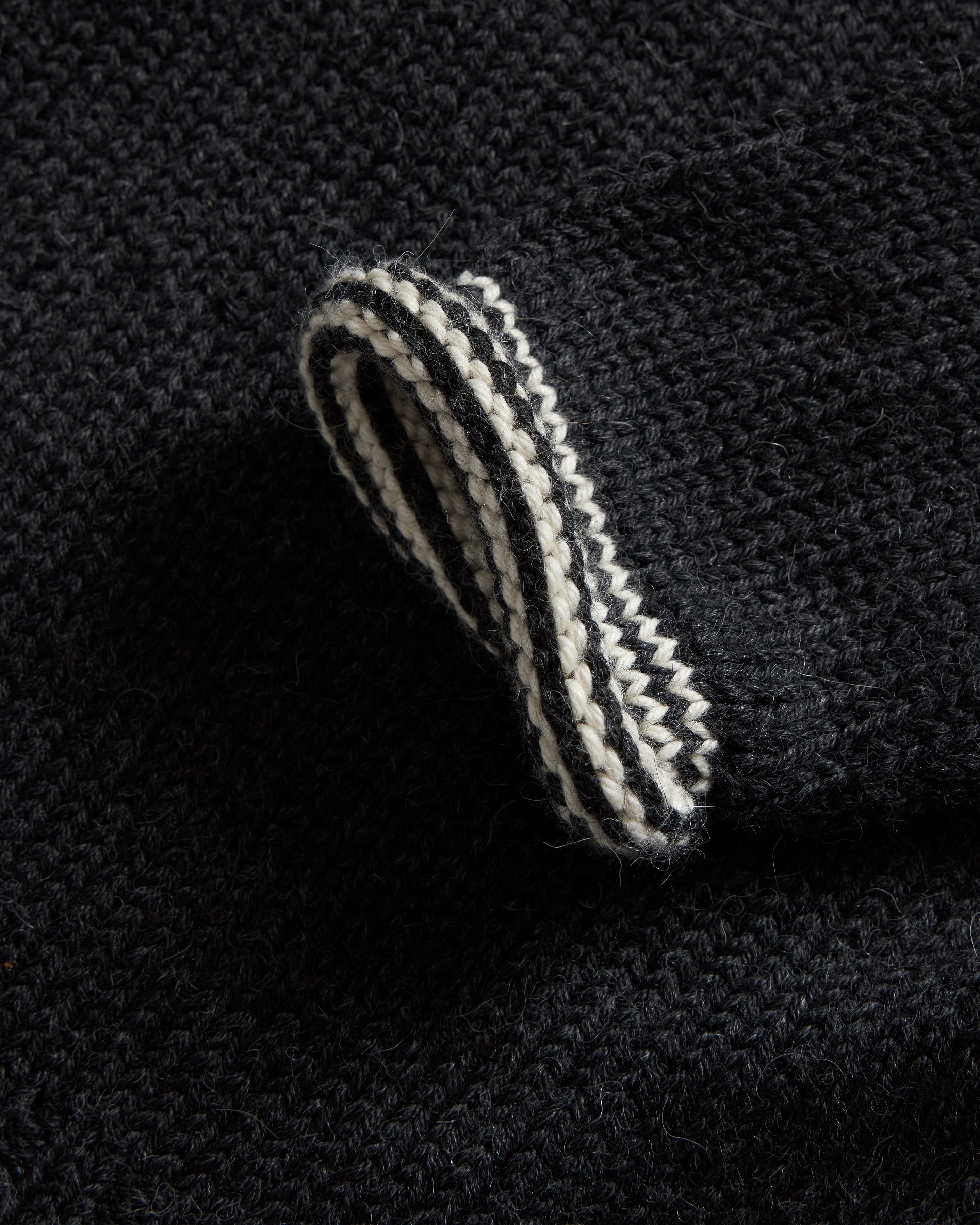 FRANKO FAIRISLE ROLLNECK SWEATER - SLATE GRAY / ECRU / INDIGO HANDLOOM BABY ALPACA