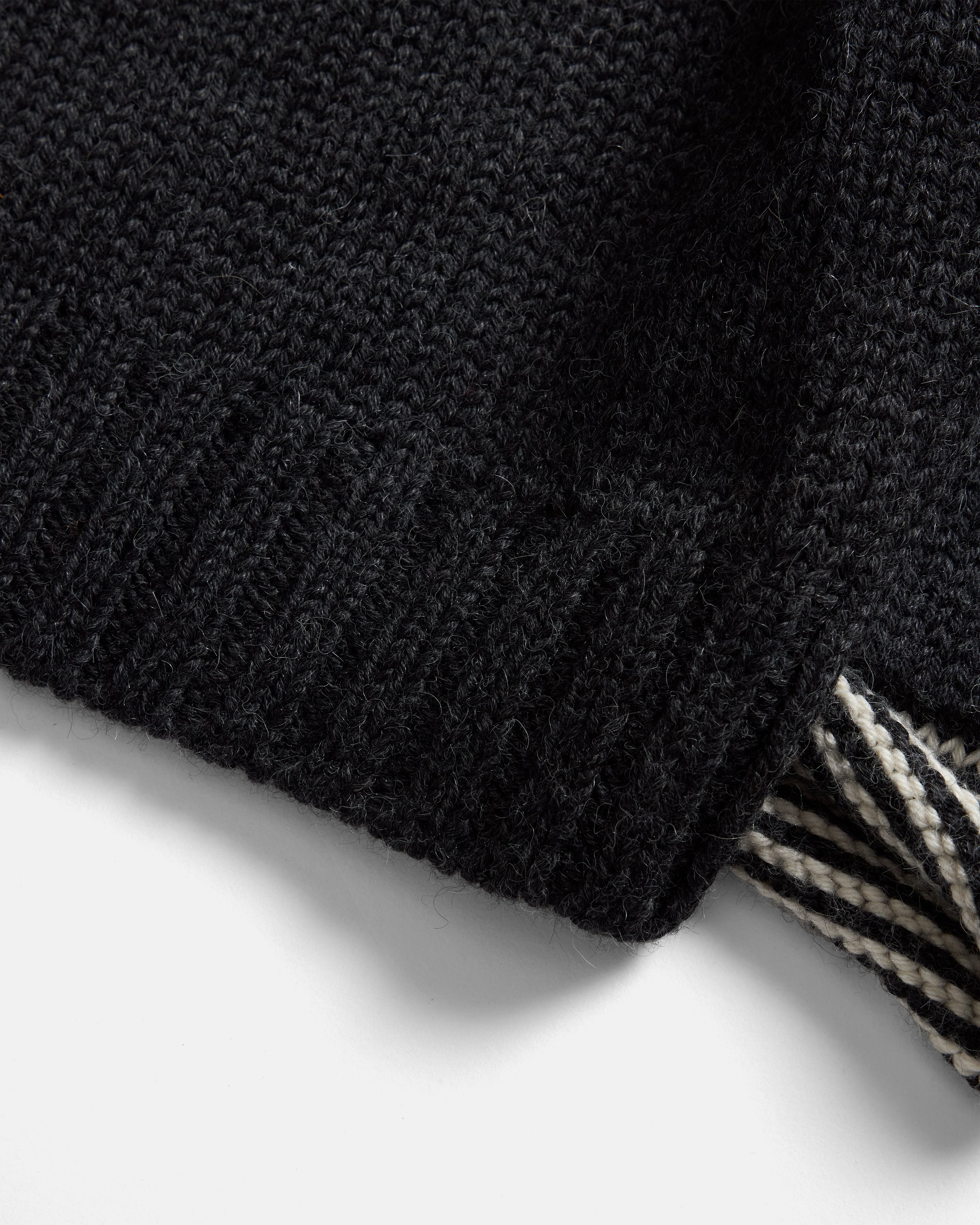 FRANKO FAIRISLE ROLLNECK SWEATER - SLATE GRAY / ECRU / INDIGO HANDLOOM BABY ALPACA