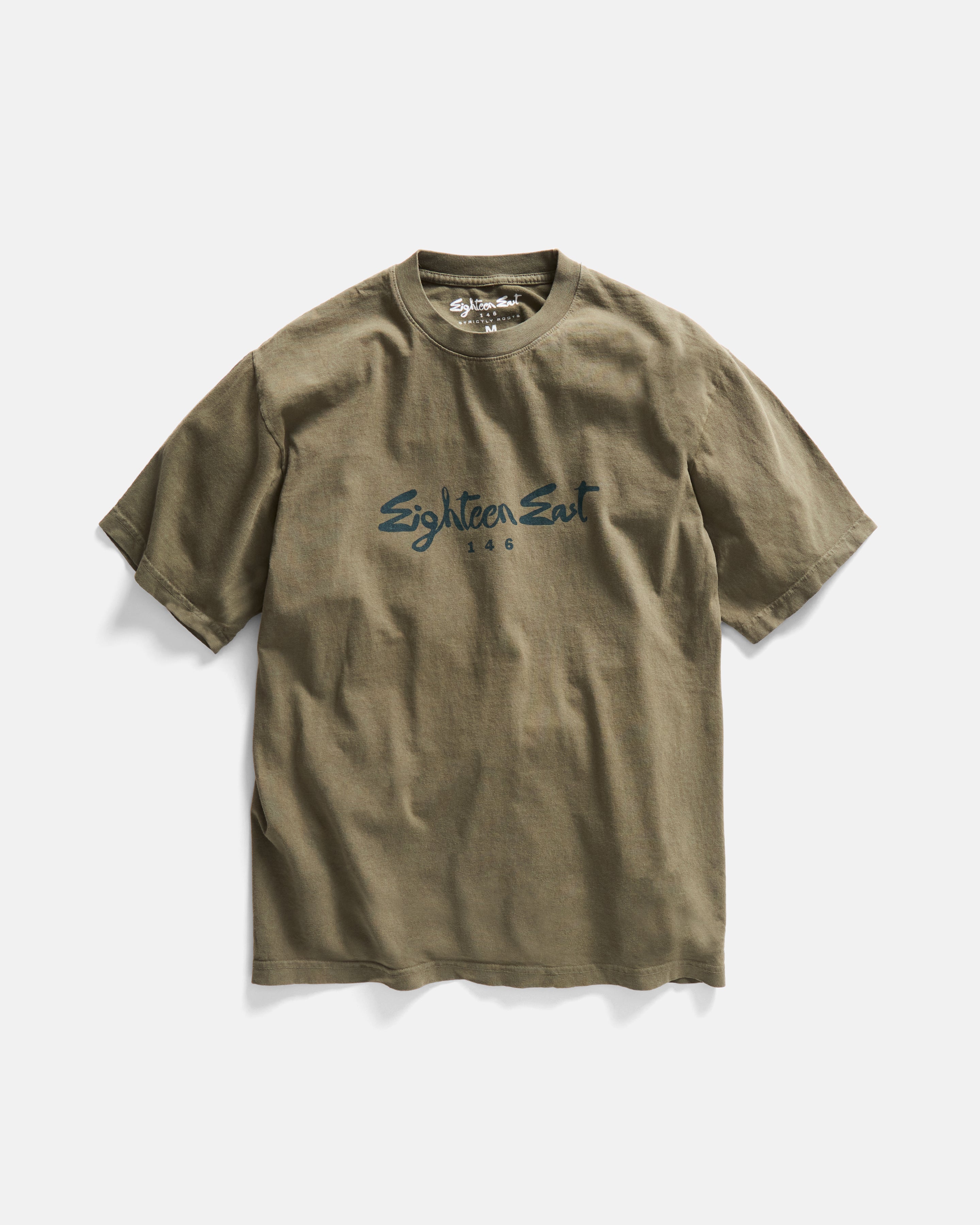 ARCHITECTS S/S TEE - O.D. GREEN / DEEP PETROL 6.5 oz. AMERICAN COTTON JERSEY