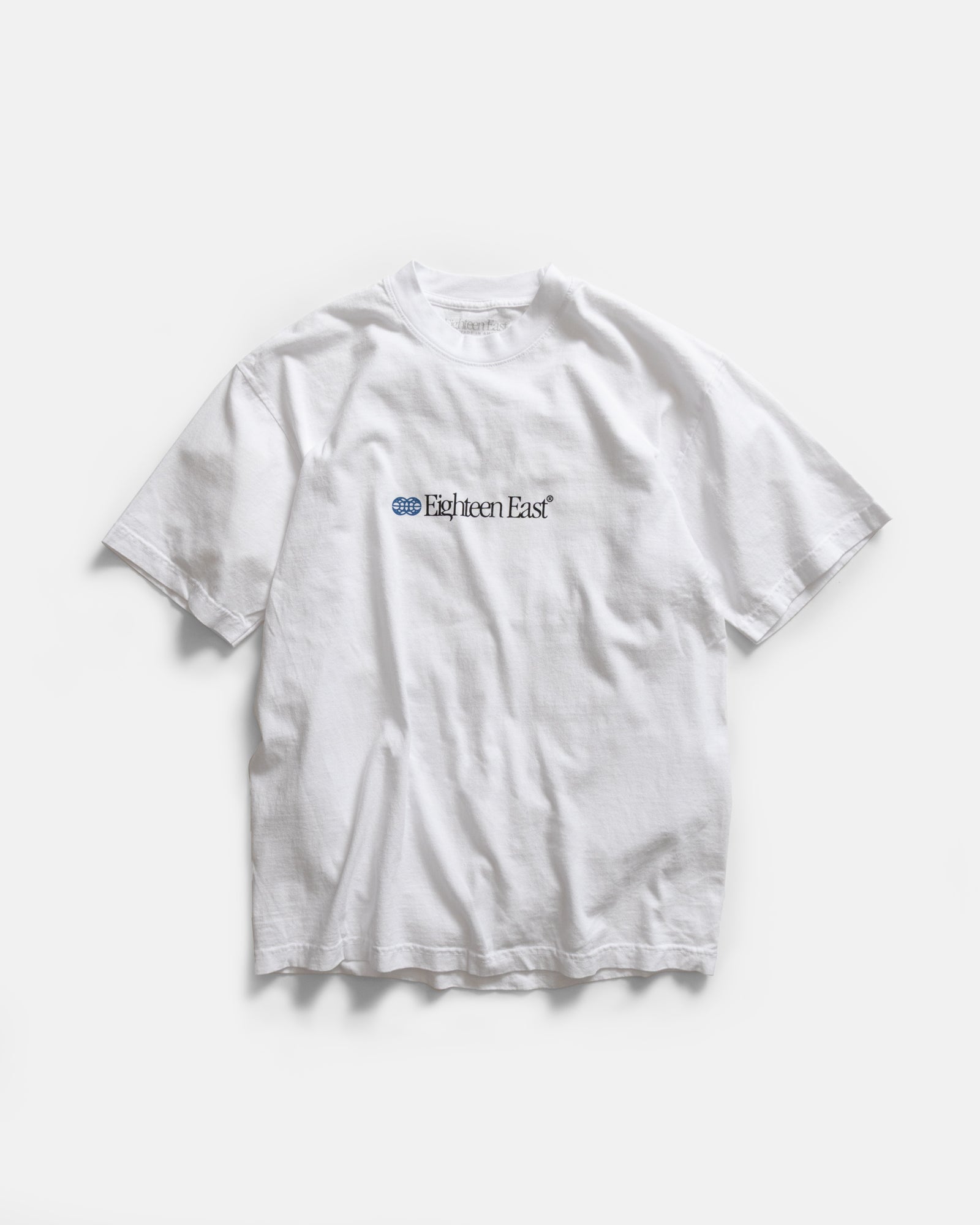 GLOBAL SERIF S/S TEE - WHITE / ROYAL / BLACK 6.5 oz. AMERICAN COTTON JERSEY