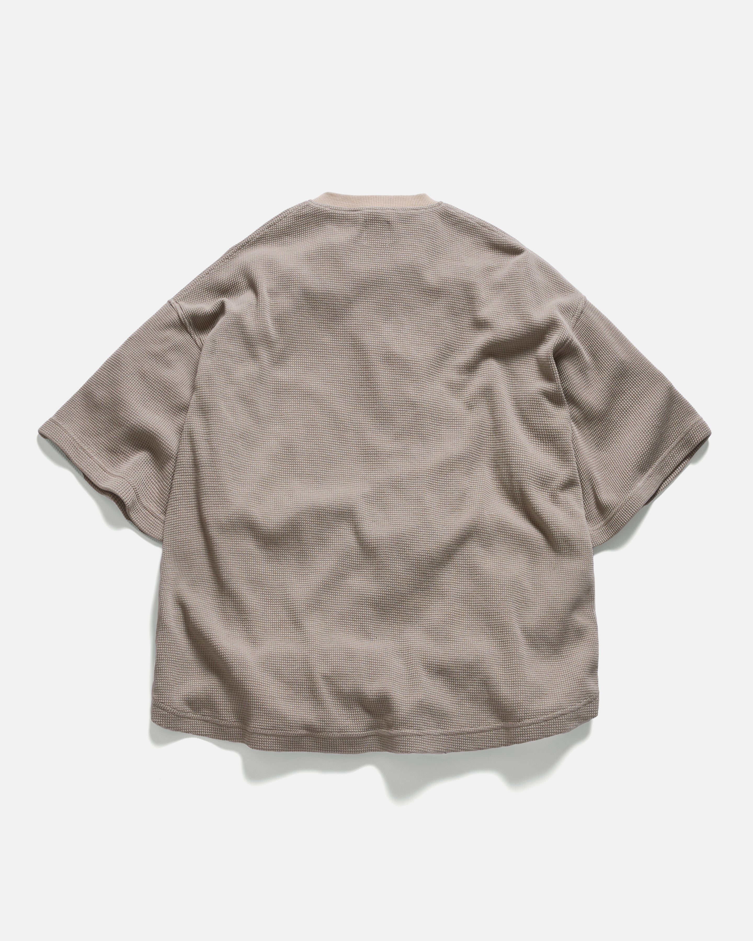 HIROCK LTE HALF SLEEVE CREWNECK - WALNUT TECH COTTON LIGHTWEIGHT THERMAL