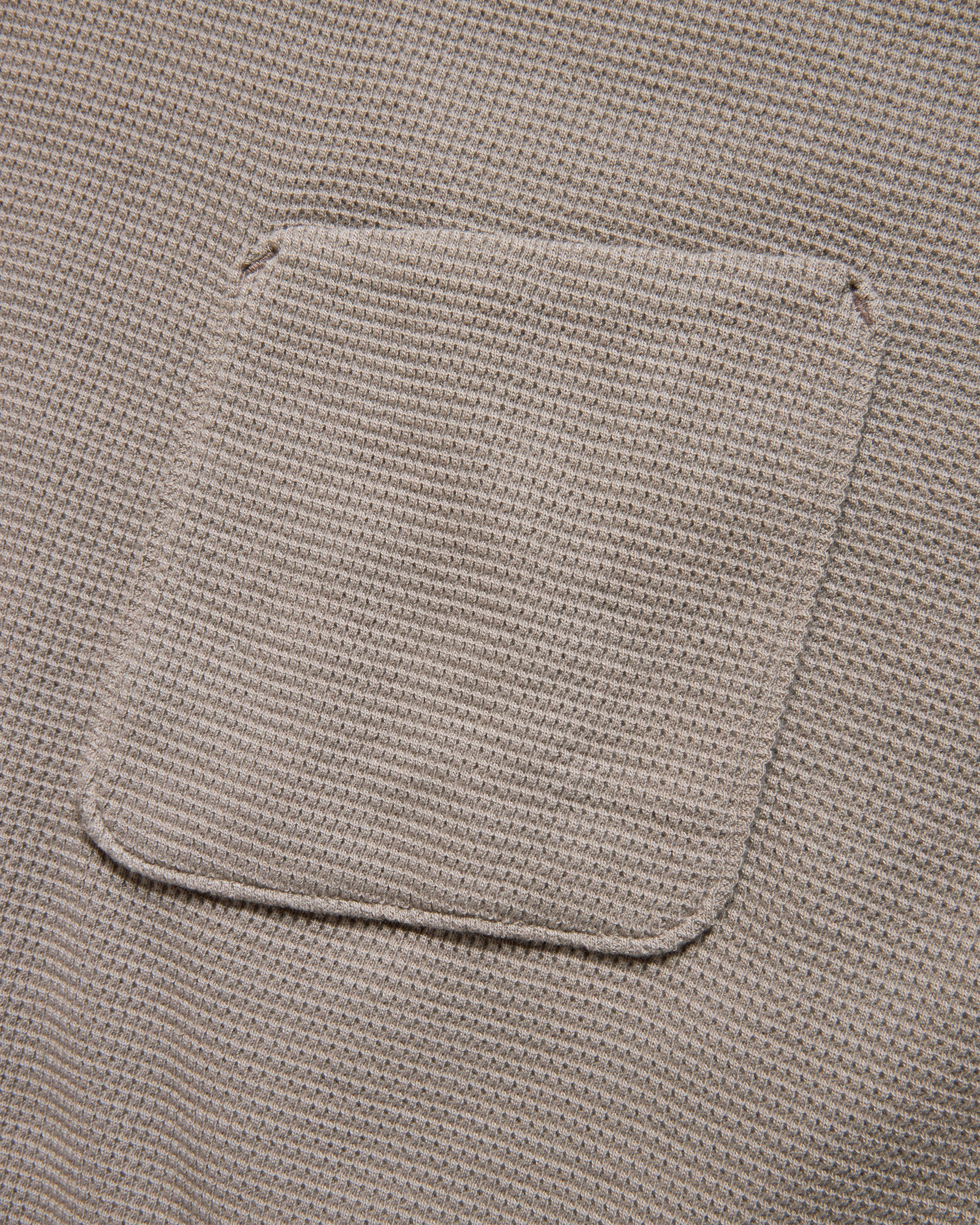 HIROCK LTE HALF SLEEVE CREWNECK - WALNUT TECH COTTON LIGHTWEIGHT THERMAL