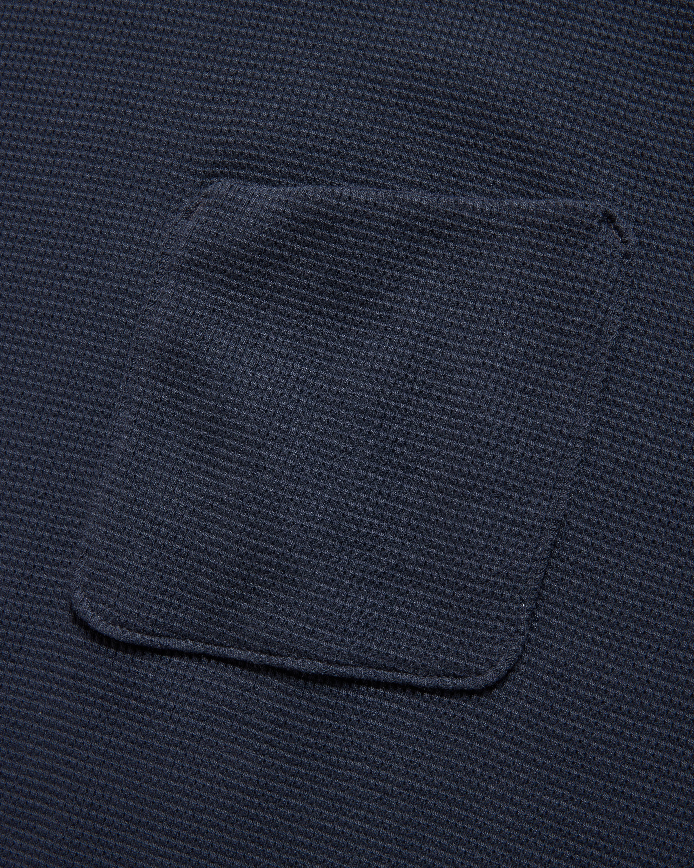 HIROCK LTE HALF SLEEVE CREWNECK - SLATE NAVY TECH COTTON LIGHTWEIGHT THERMAL