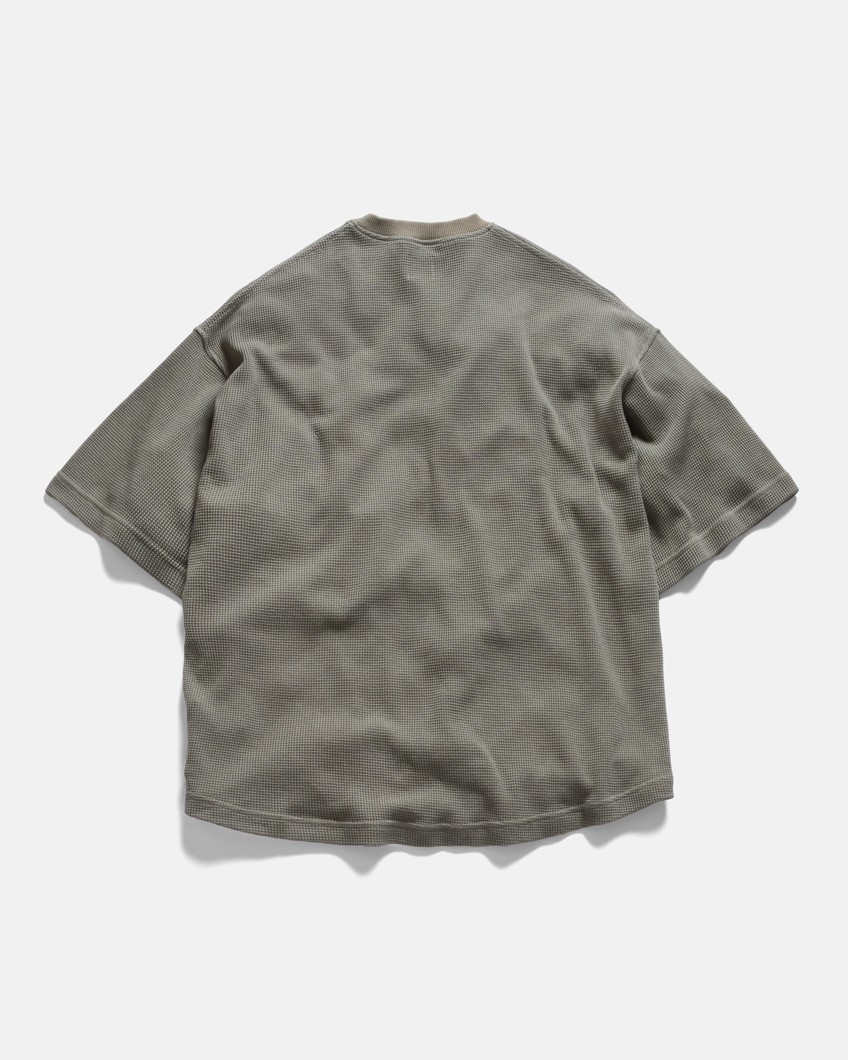 HIROCK LTE HALF SLEEVE CREWNECK - FADED DRAB TECH COTTON LIGHTWEIGHT THERMAL