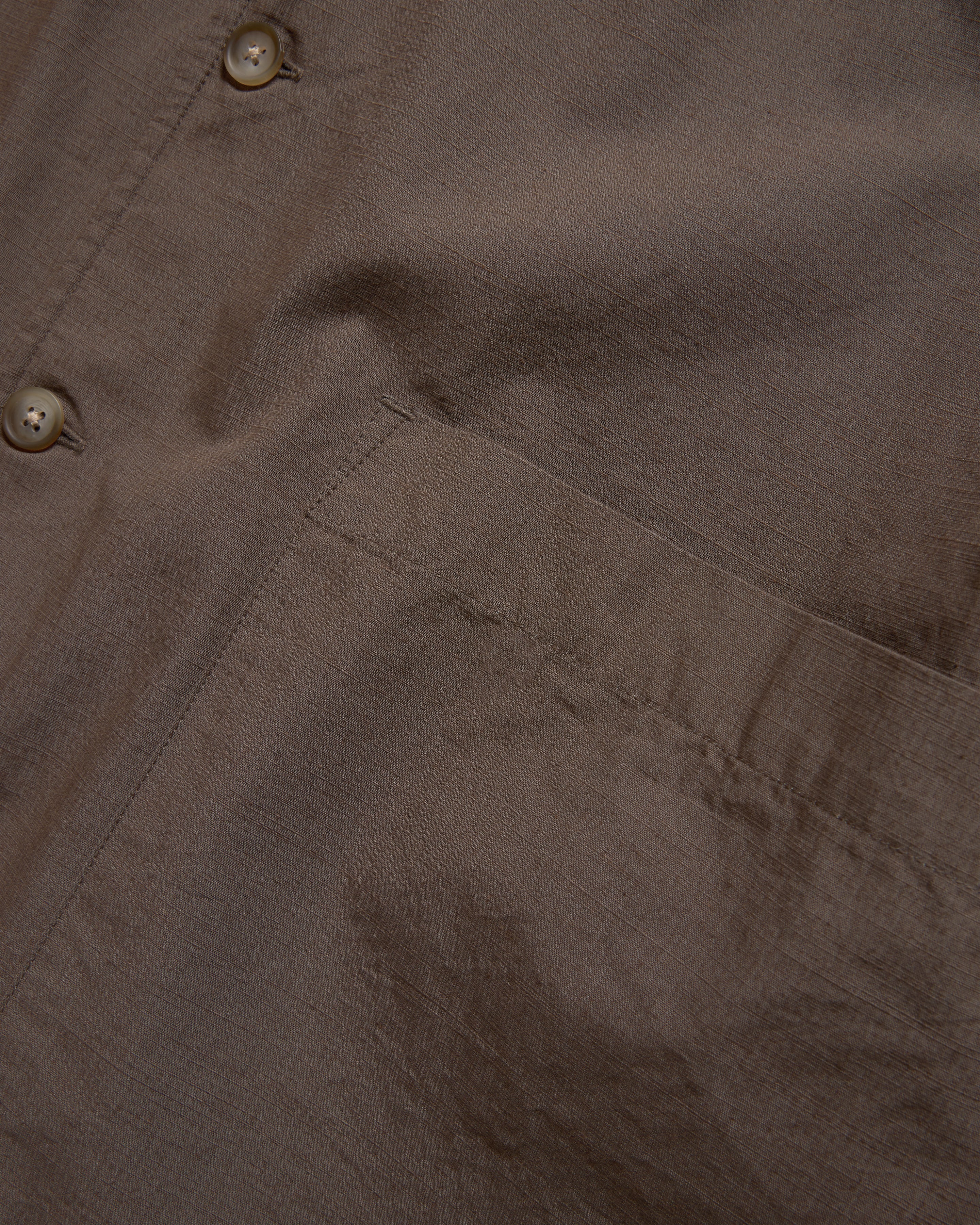 SAM SHIRT JACKET - CHOCOLATE COTTON MICRO RIPSTOP