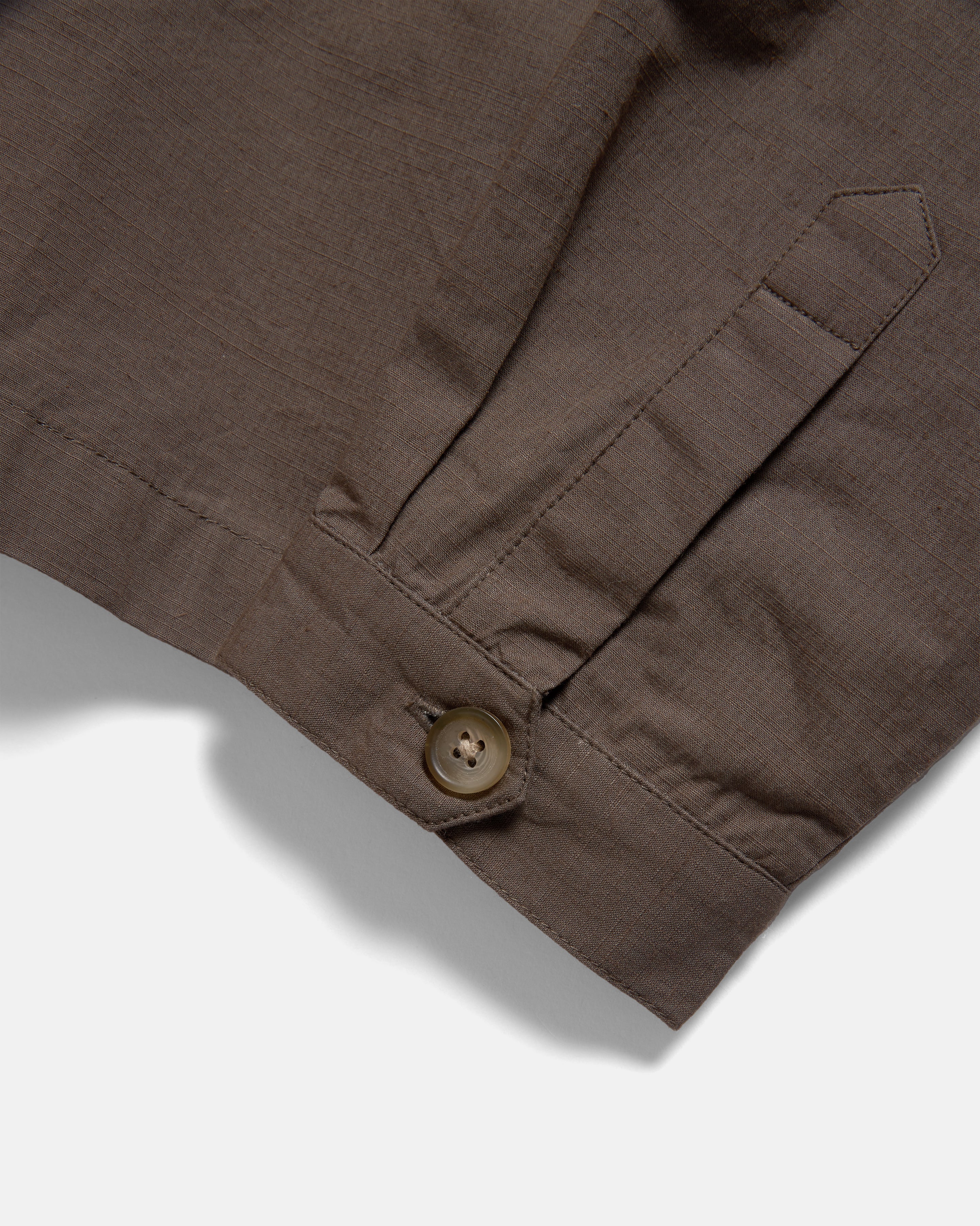 SAM SHIRT JACKET - CHOCOLATE COTTON MICRO RIPSTOP