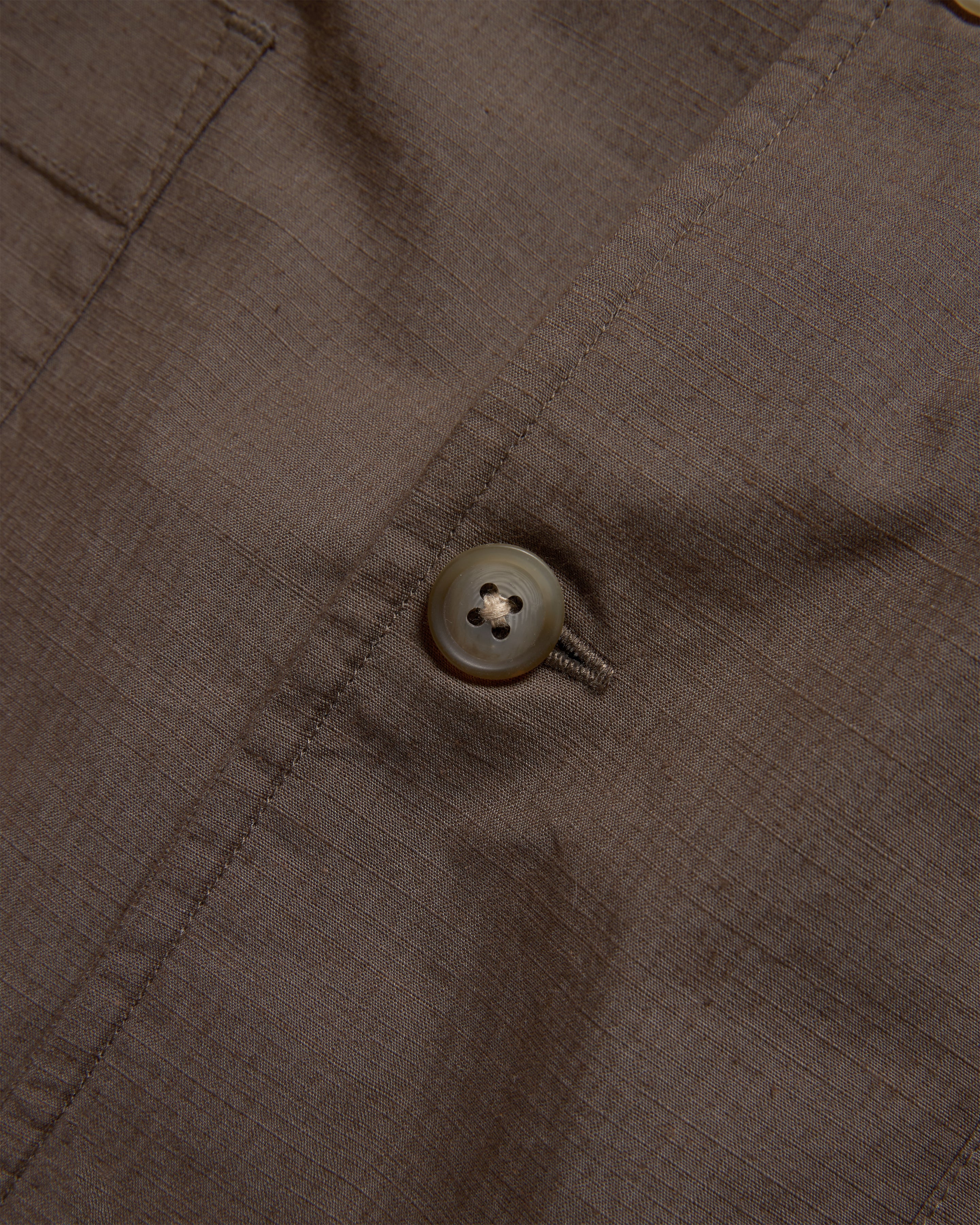 SAM SHIRT JACKET - CHOCOLATE COTTON MICRO RIPSTOP