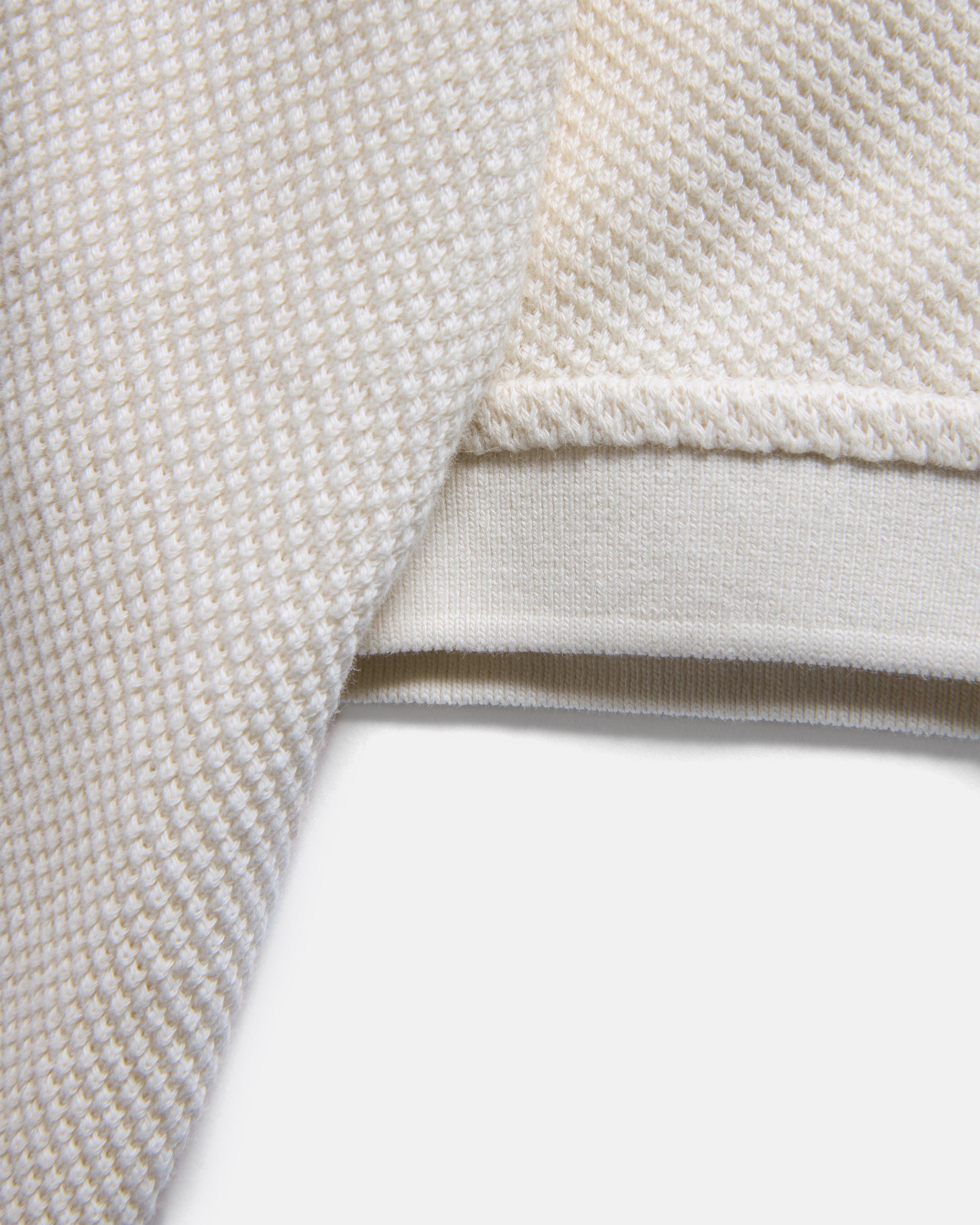 COTTAGE SS GIANT POLO - WHITE COTTON PIQUE