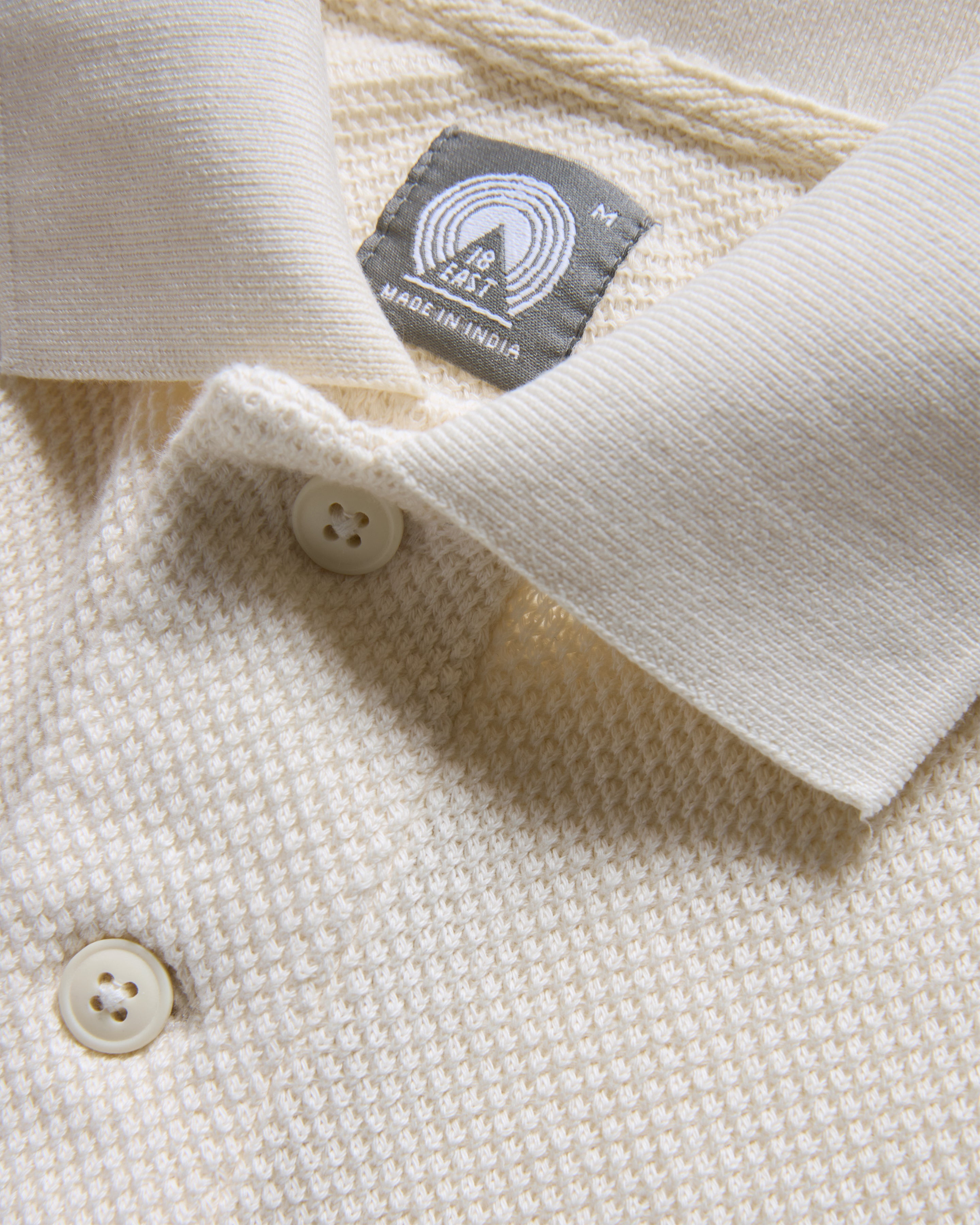 COTTAGE SS GIANT POLO - WHITE COTTON PIQUE – 18 East