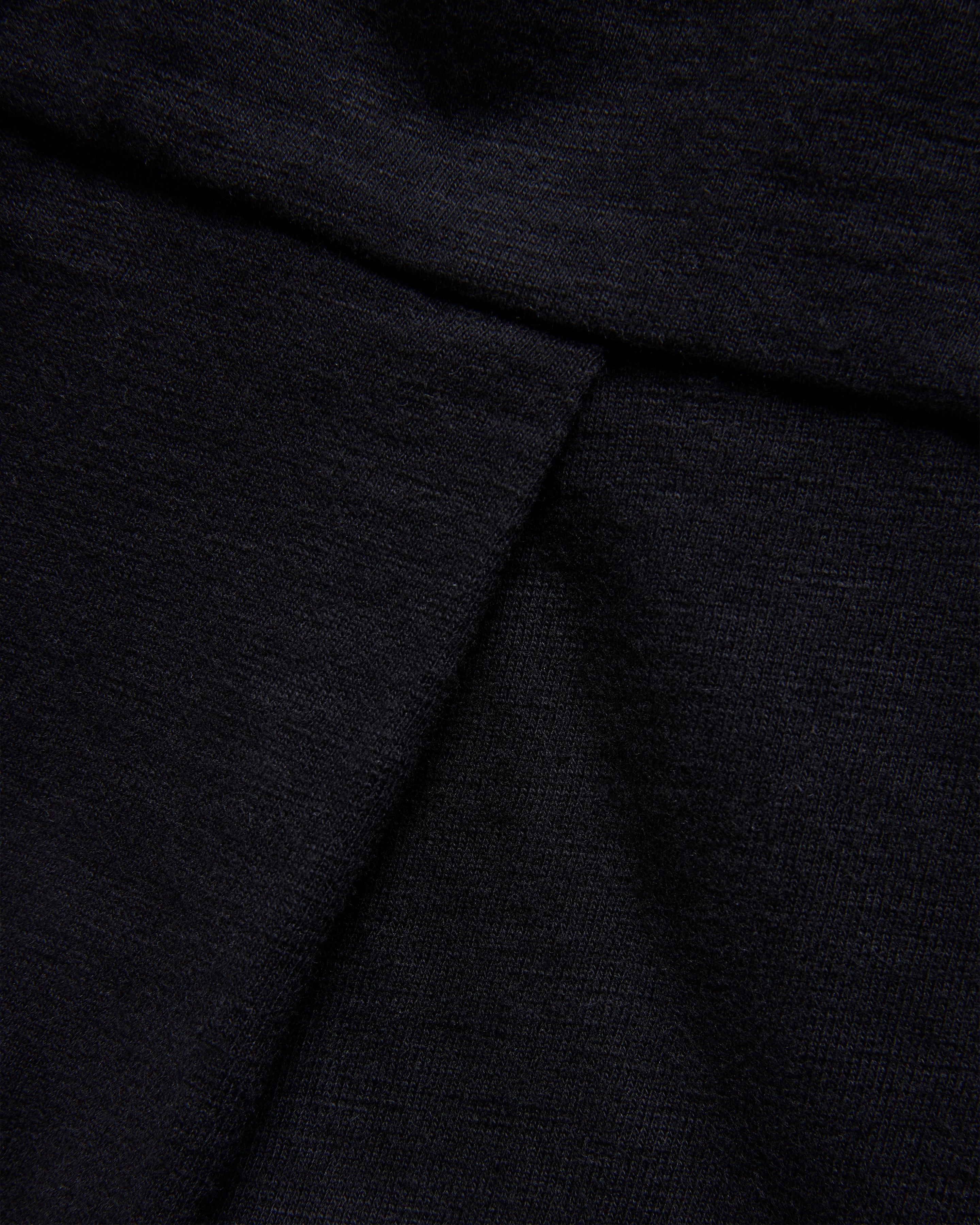 SS HOLLOW POLO - BLACK 9.2 oz SLUB COTTON JERSEY