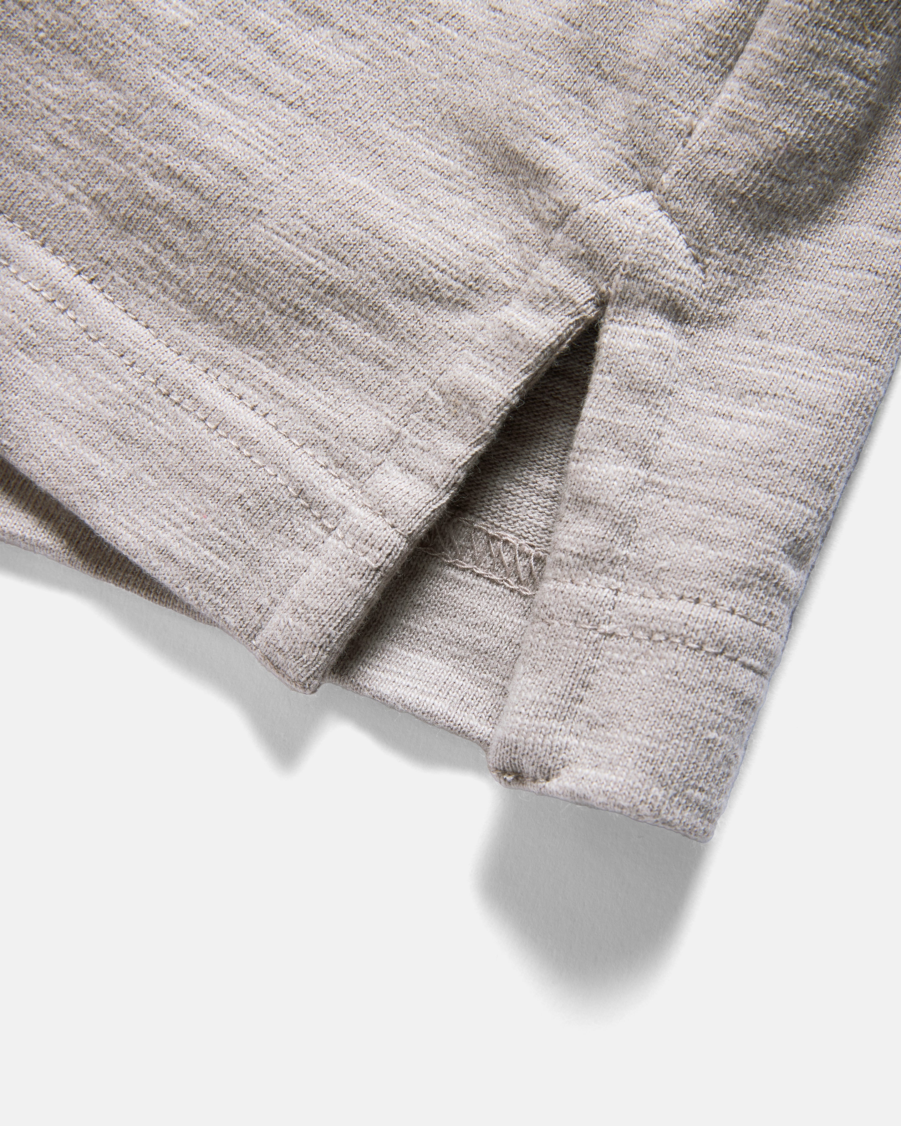 SS HOLLOW POLO - WALNUT 9.2 oz SLUB COTTON JERSEY