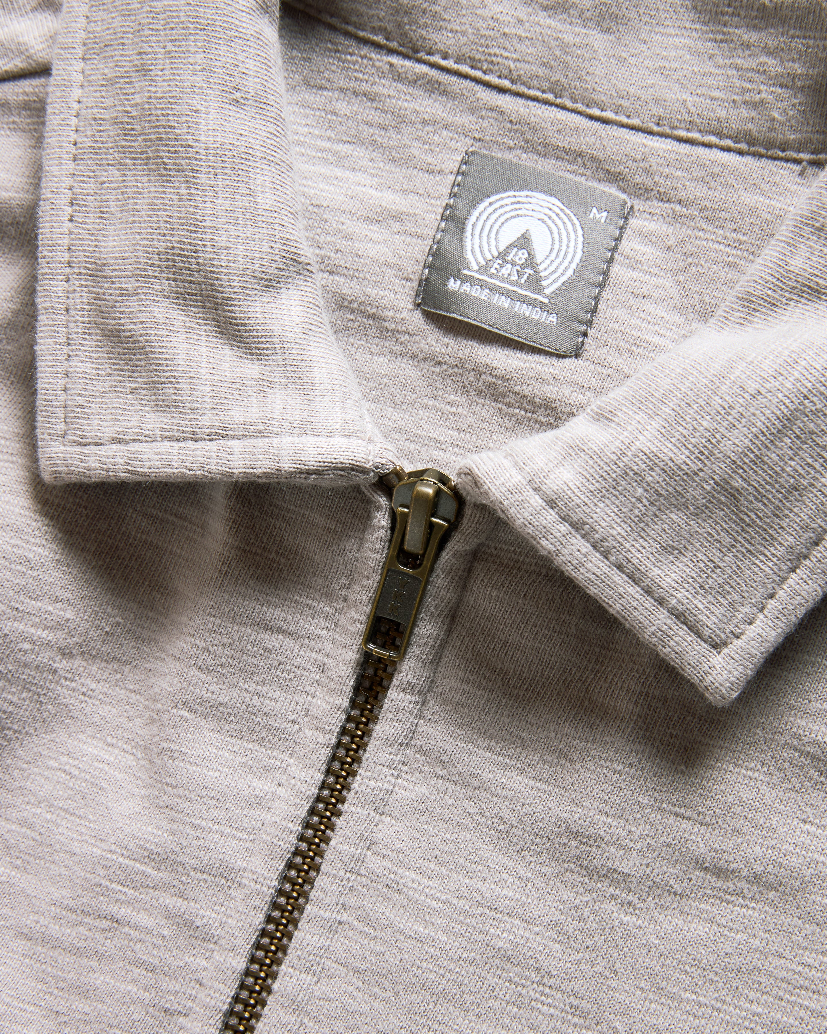 SS HOLLOW POLO - WALNUT 9.2 oz SLUB COTTON JERSEY