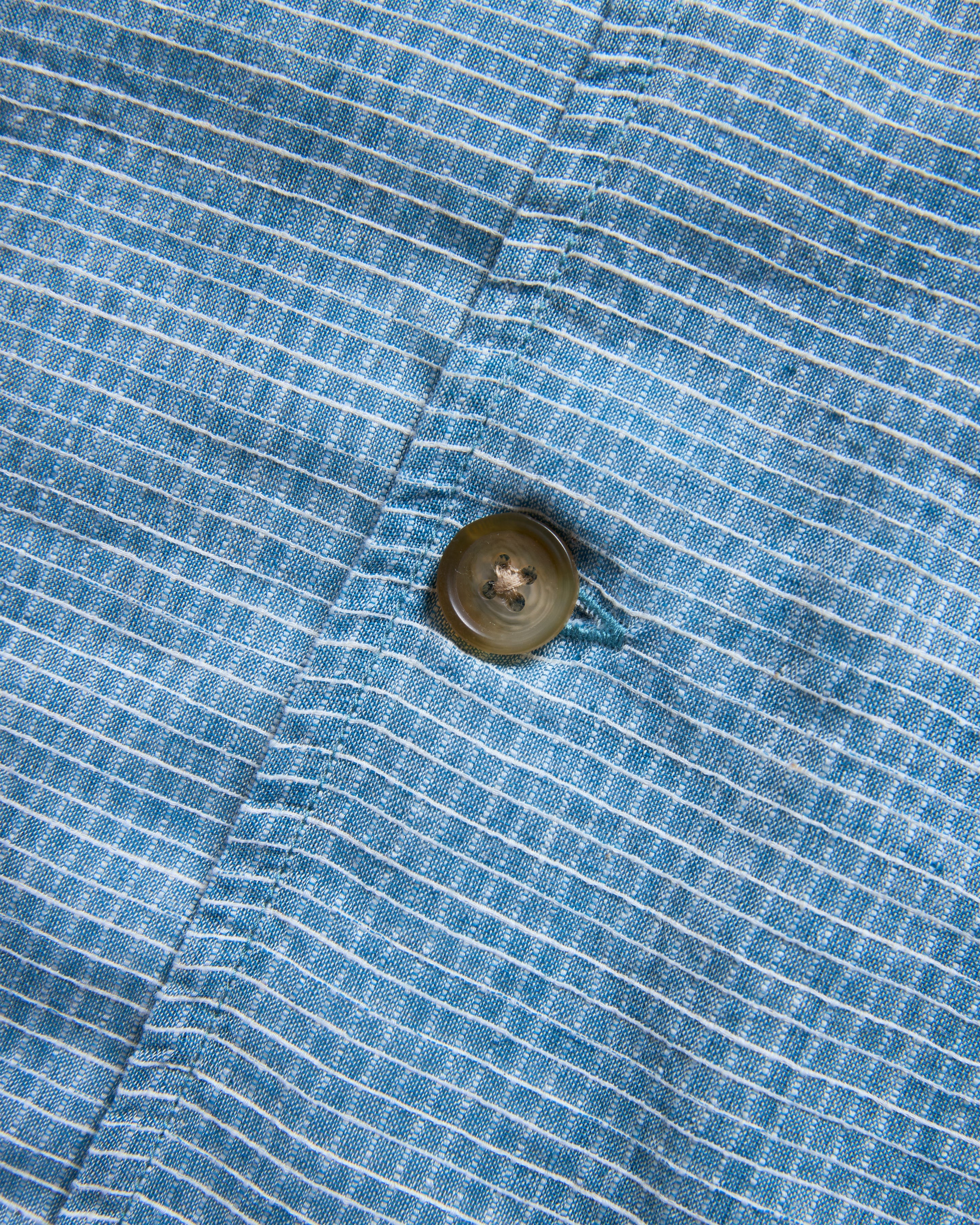S/S SINGLE POCKET SAM SHIRT - CHAMBRAY / WHITE HANDWOVEN COTTON RIPSTOP