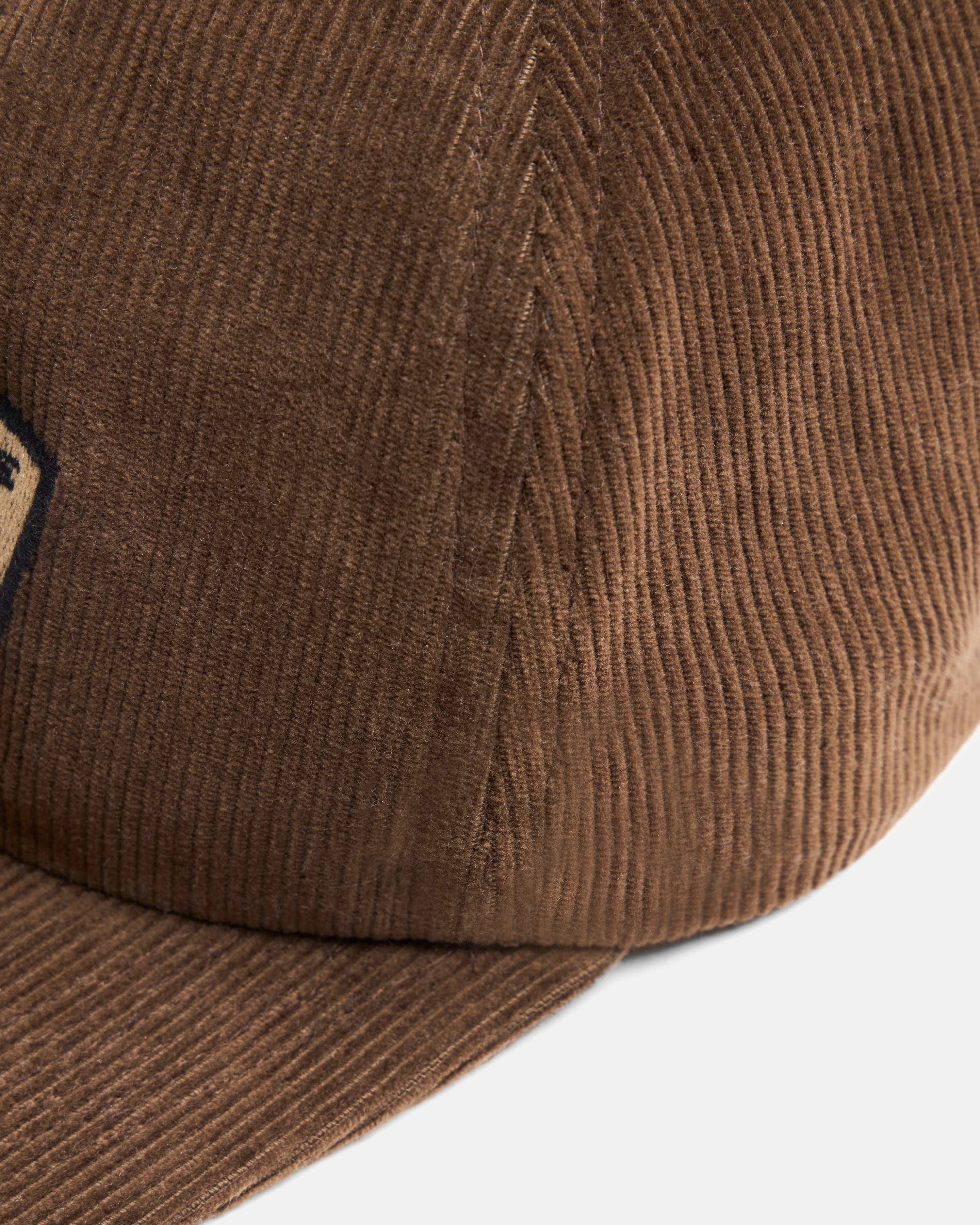 STOWE DECONSTRUCTED FIVE PANEL HAT - EARTHEN BROWN COTTON CORDUROY