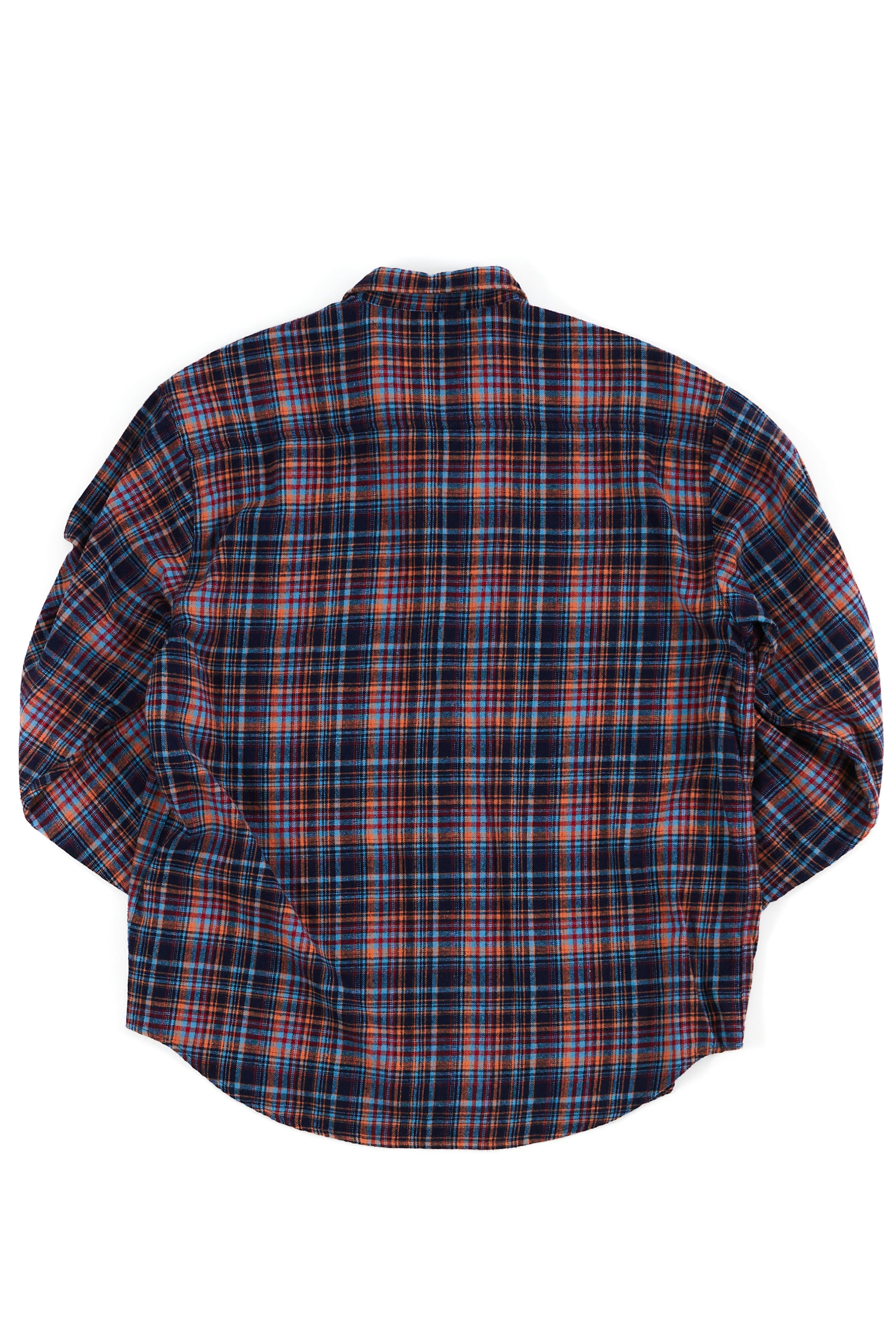 ROOMET WORK SHIRT - NAVY / CHERRY / TANGERINE / SKY PLAID BRUSHED