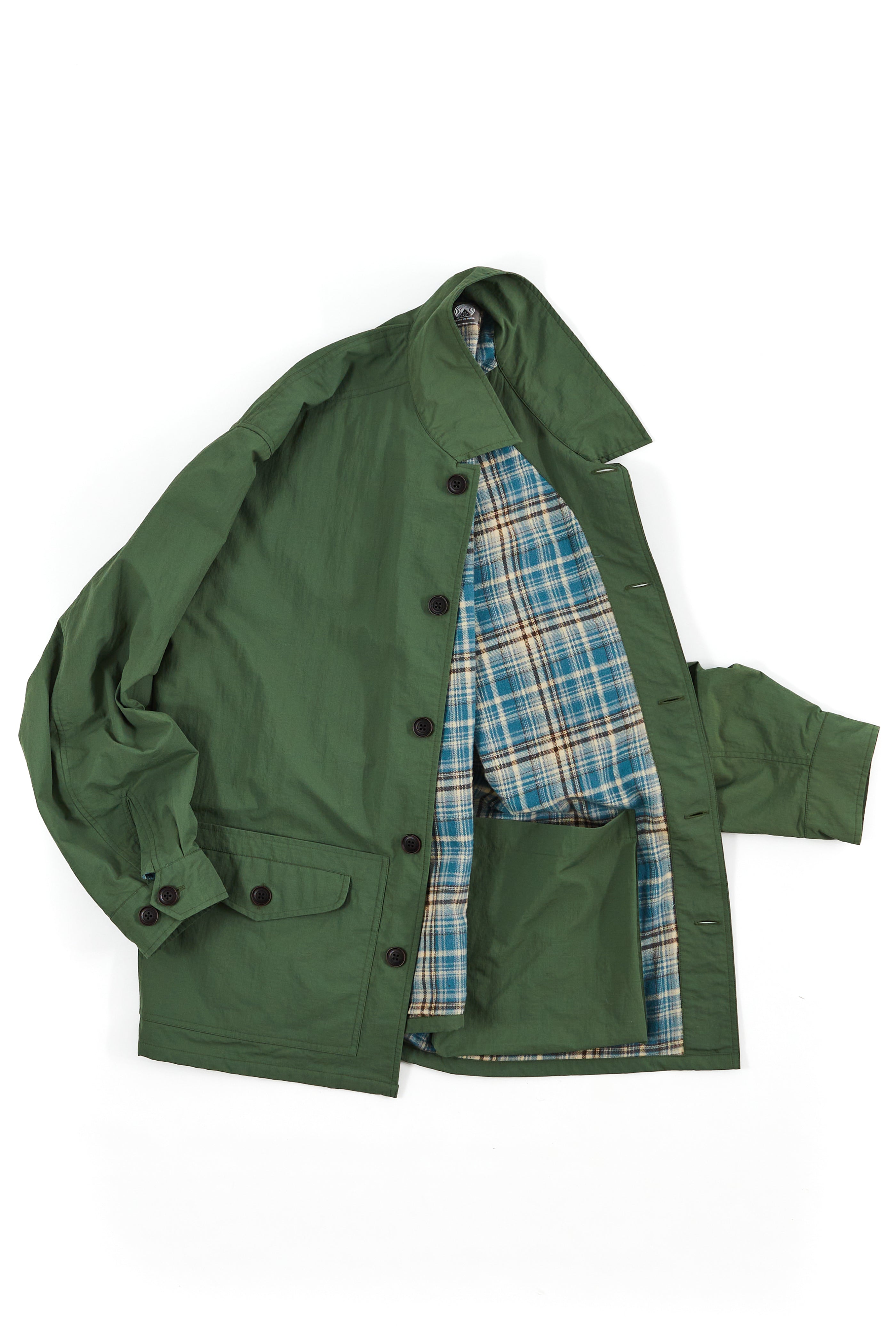 POLLICA CHORE COAT - SUMMER OLIVE MATTE NYLON RIPSTOP – 18 East