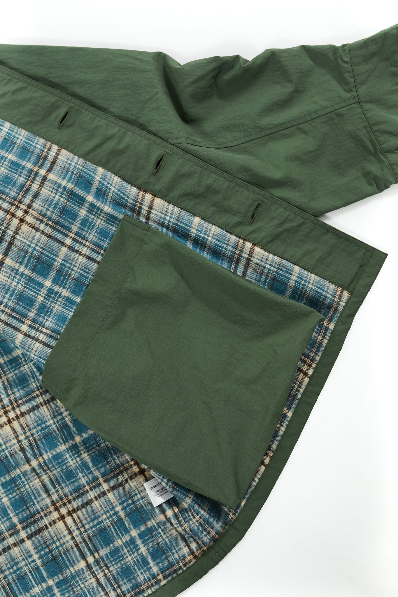 POLLICA CHORE COAT - SUMMER OLIVE MATTE NYLON RIPSTOP – 18 East