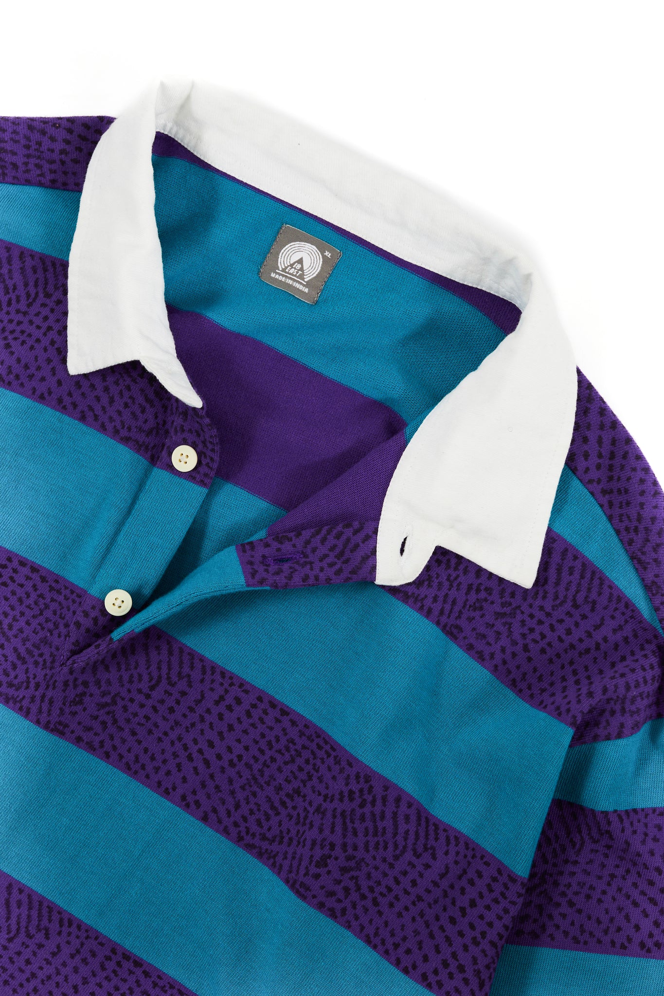 FISKE L/S RUGBY - TEAL / PURPLE COTTON PRACTICE JERSEY
