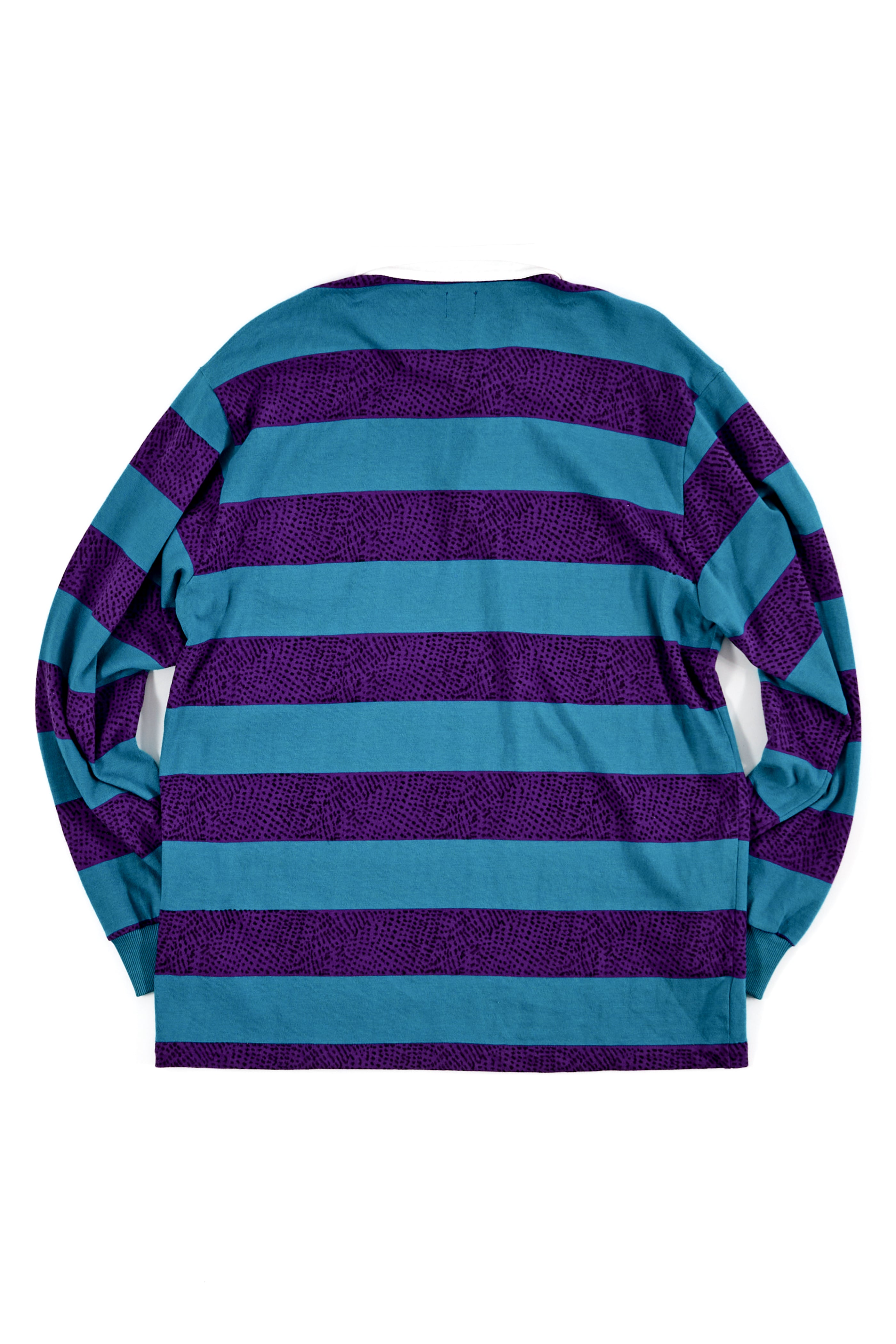 FISKE L/S RUGBY - TEAL / PURPLE COTTON PRACTICE JERSEY