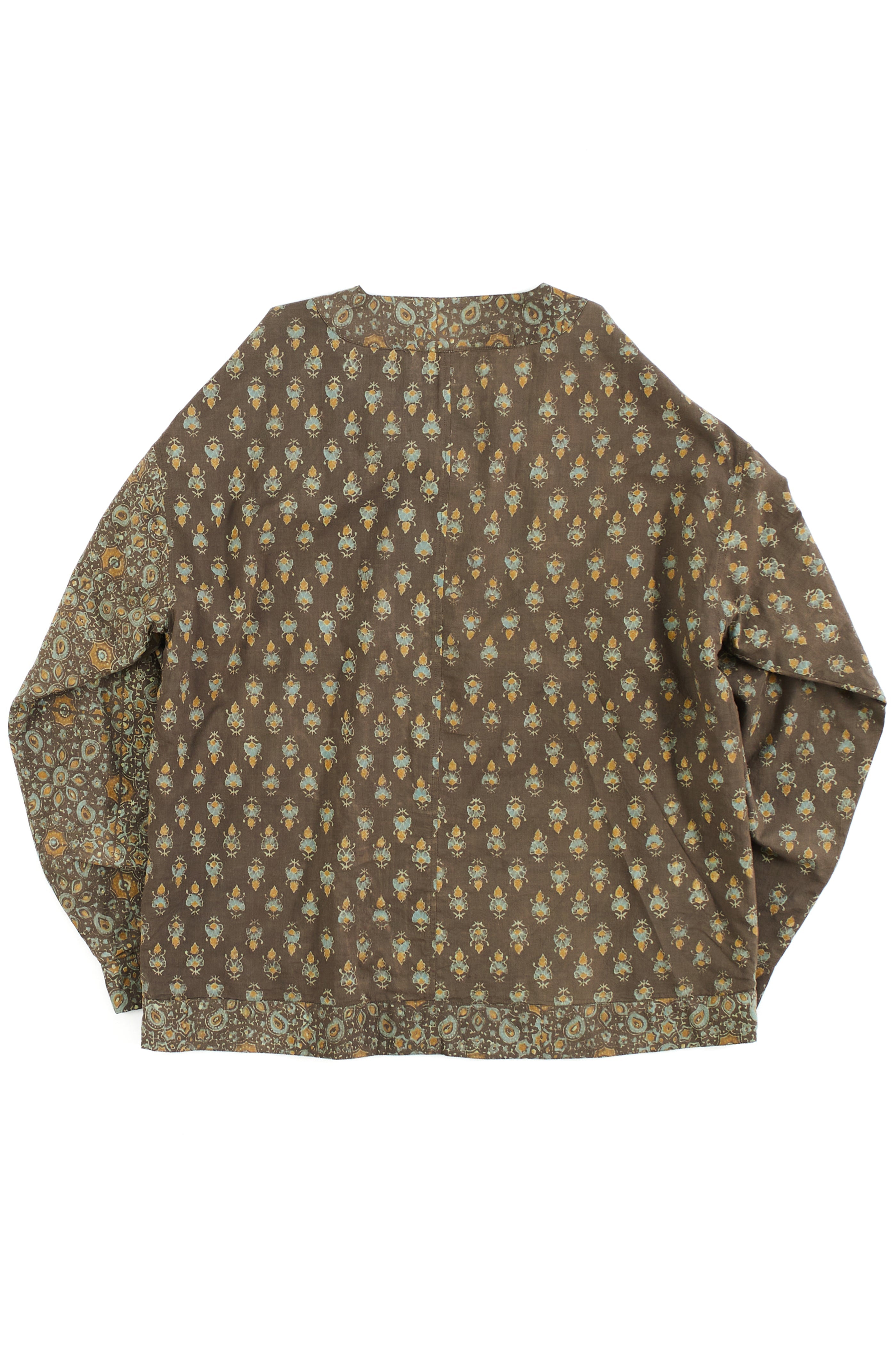 LASKY UTILITY LINER JACKET - SILT / INDIGO / TURMERIC BAGRU BLOCK PRINTED COTTON