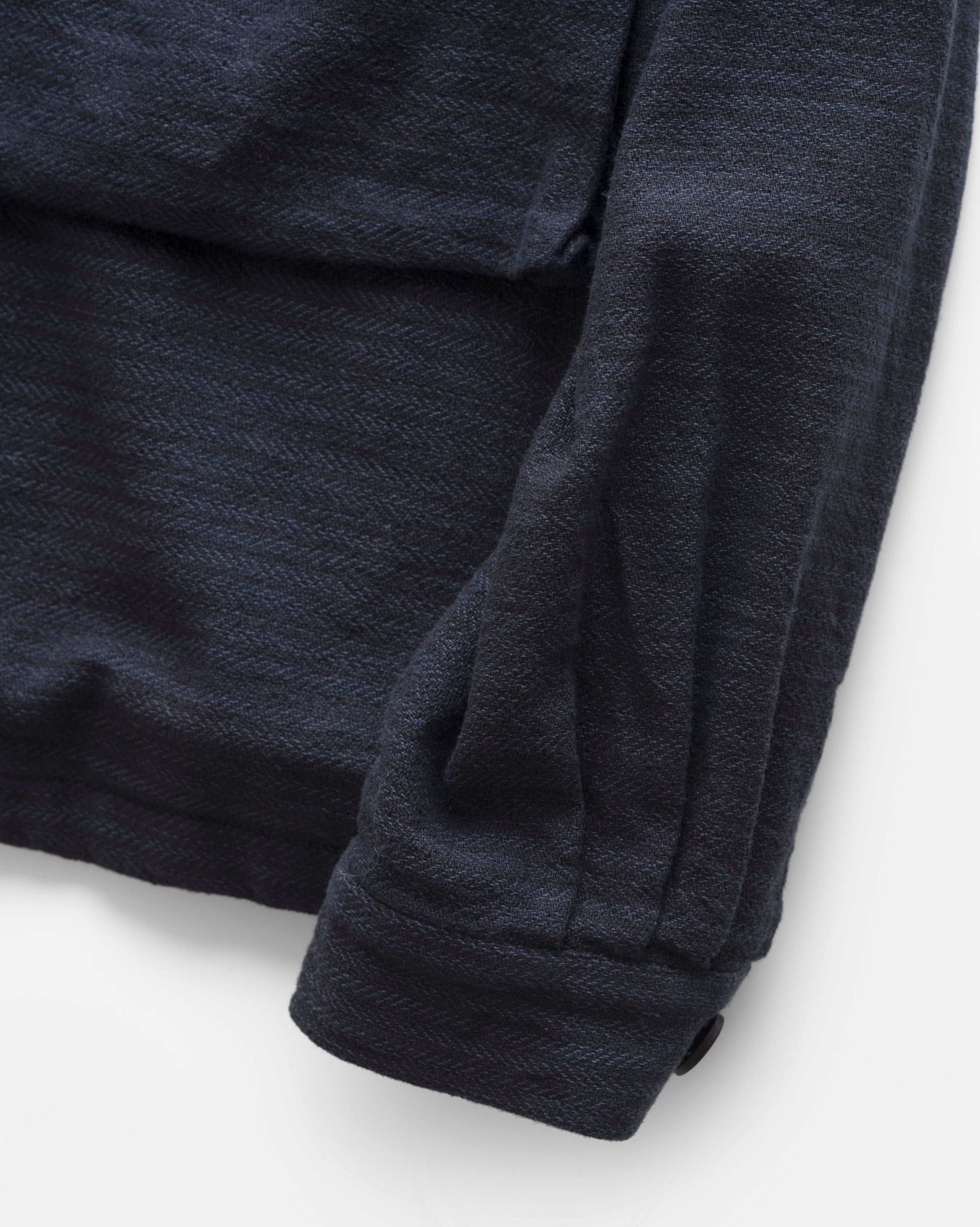 BELLOWS COACHES JACKET - ARC BLUE OVERDYED COTTON HERRINGBONE