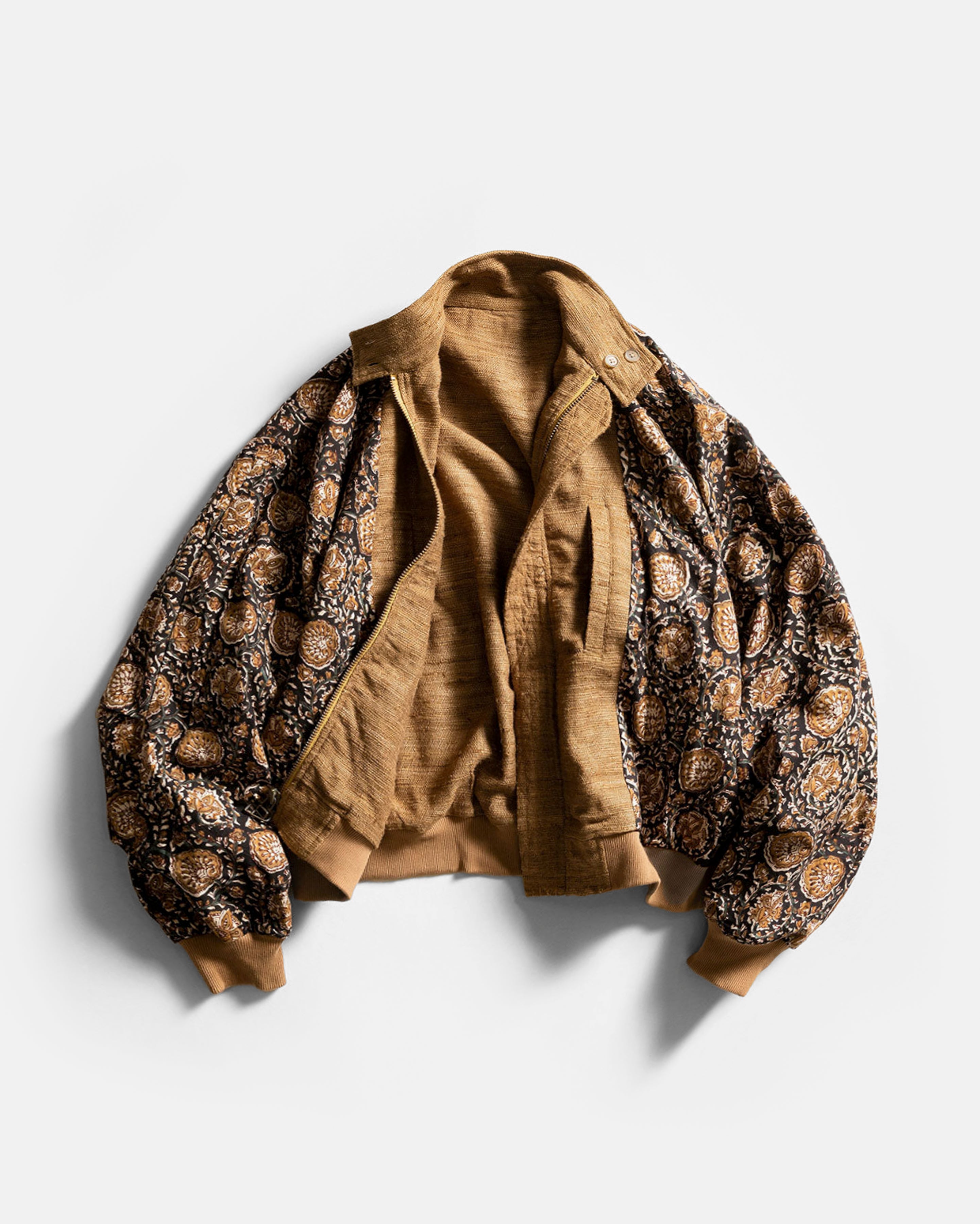 DANILO HARRINGTON JACKET - NEW TEAK HANDWOVEN MATKA SILK