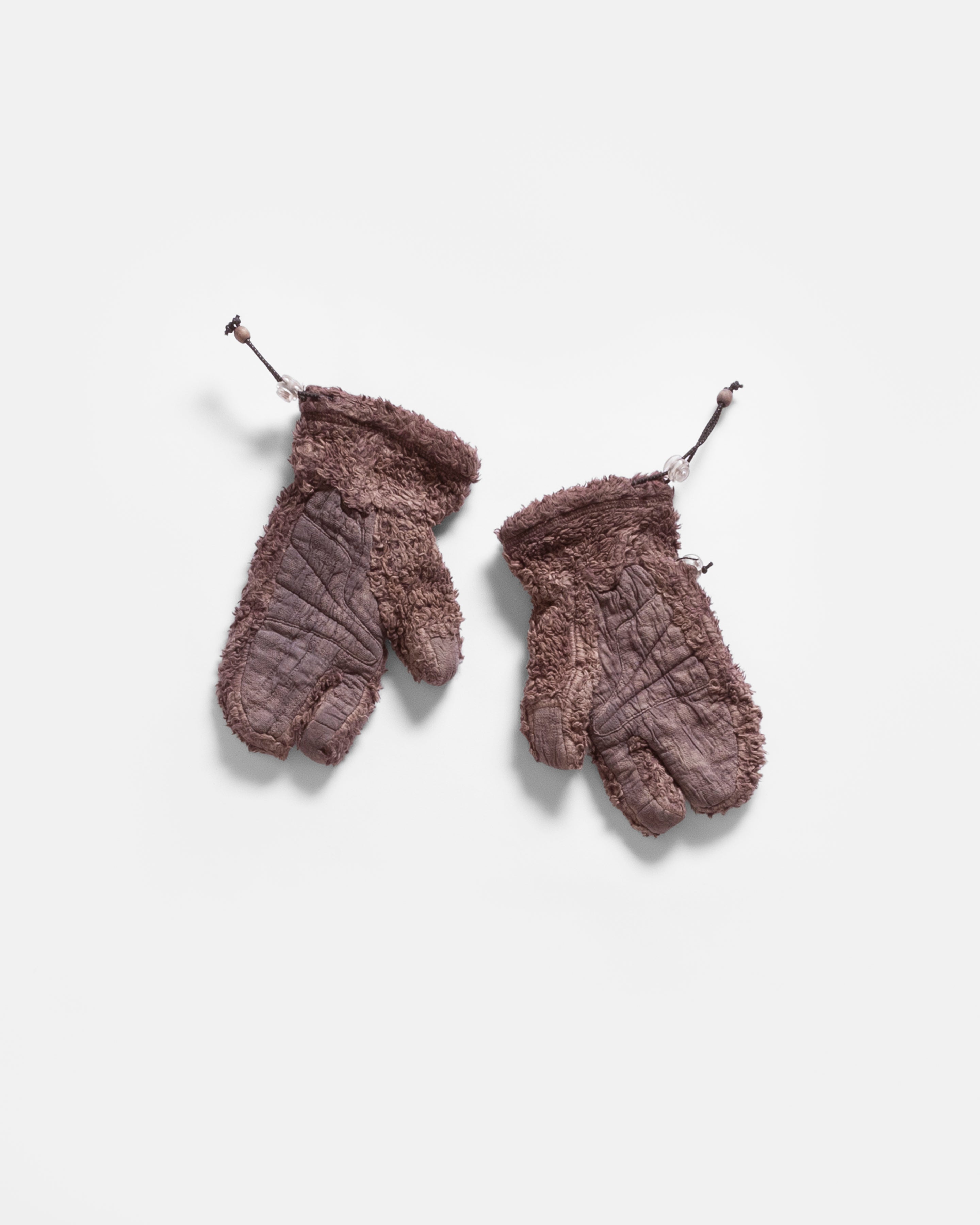 18EAST + Earth\Studies ESCEP LOBSTER GLOVES - TERRA DABU DYED ORGANIC COTTON FLEECE