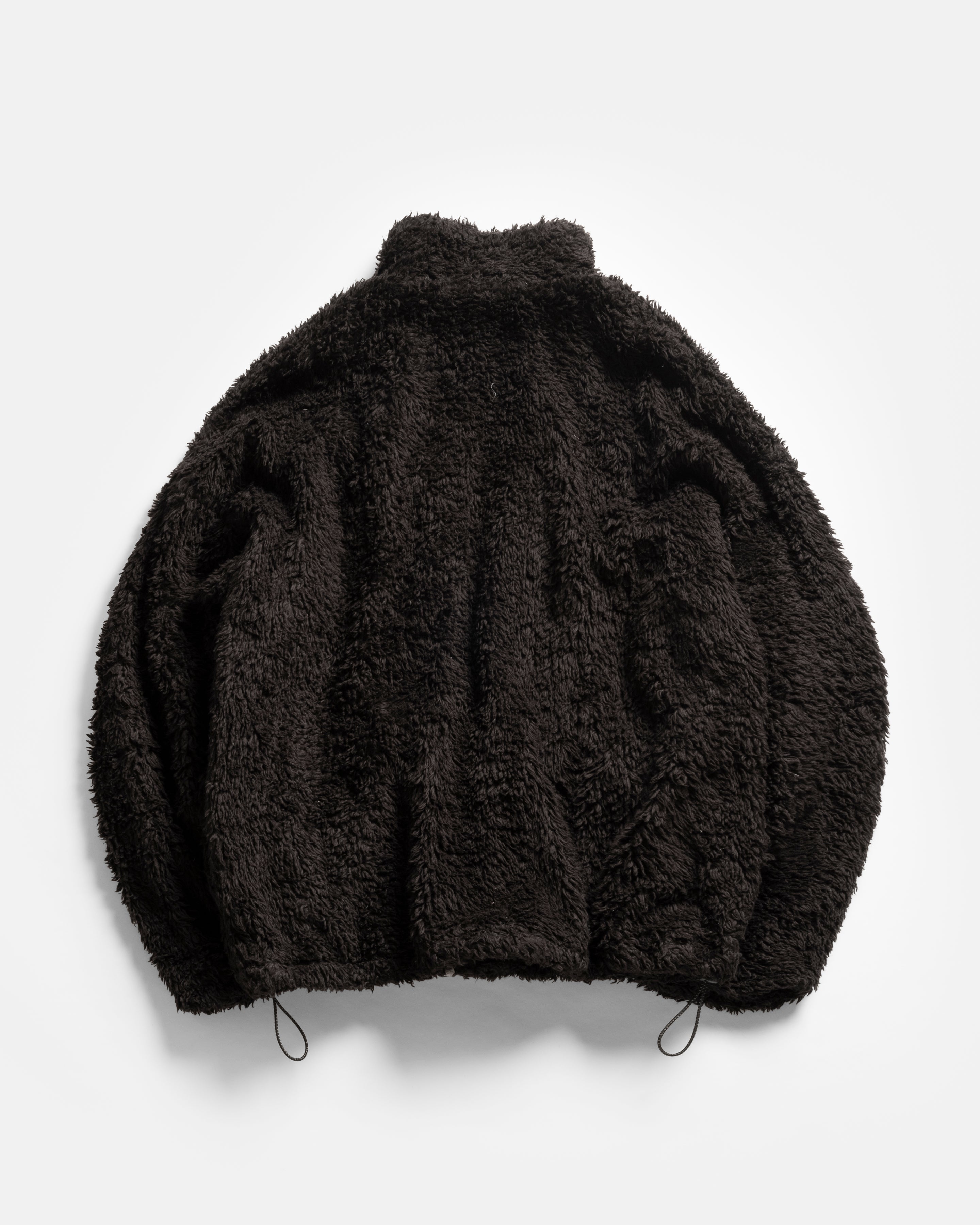 BANKS UTILITY FLEECE - BLACK ORGANIC ORGANIC COTTON SHERPA AND DOUBLE WEAVE JACQUARD COTTON