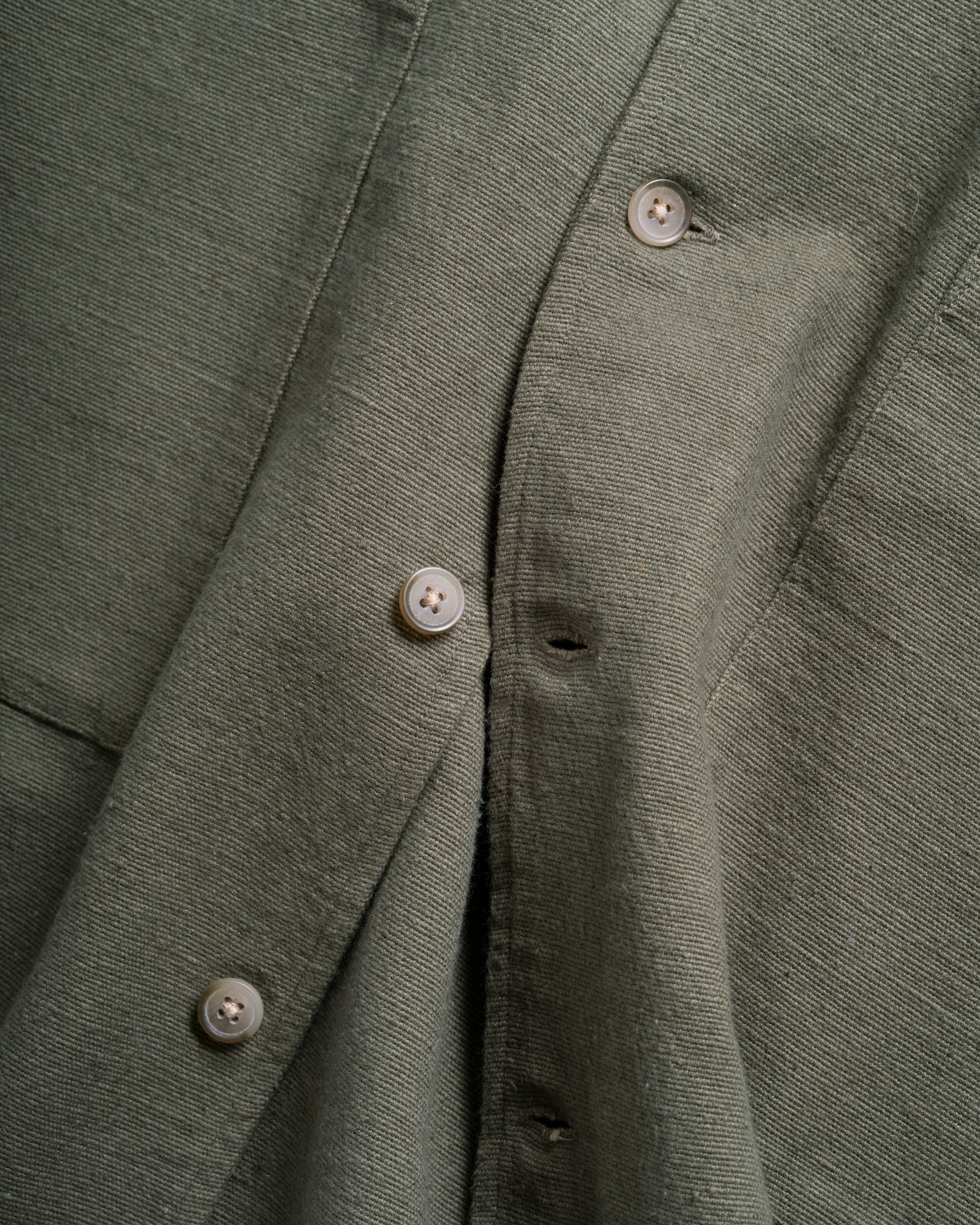 SAM SHIRT JACKET - RIFLE GREEN HANDSPUN COTTON CANVAS