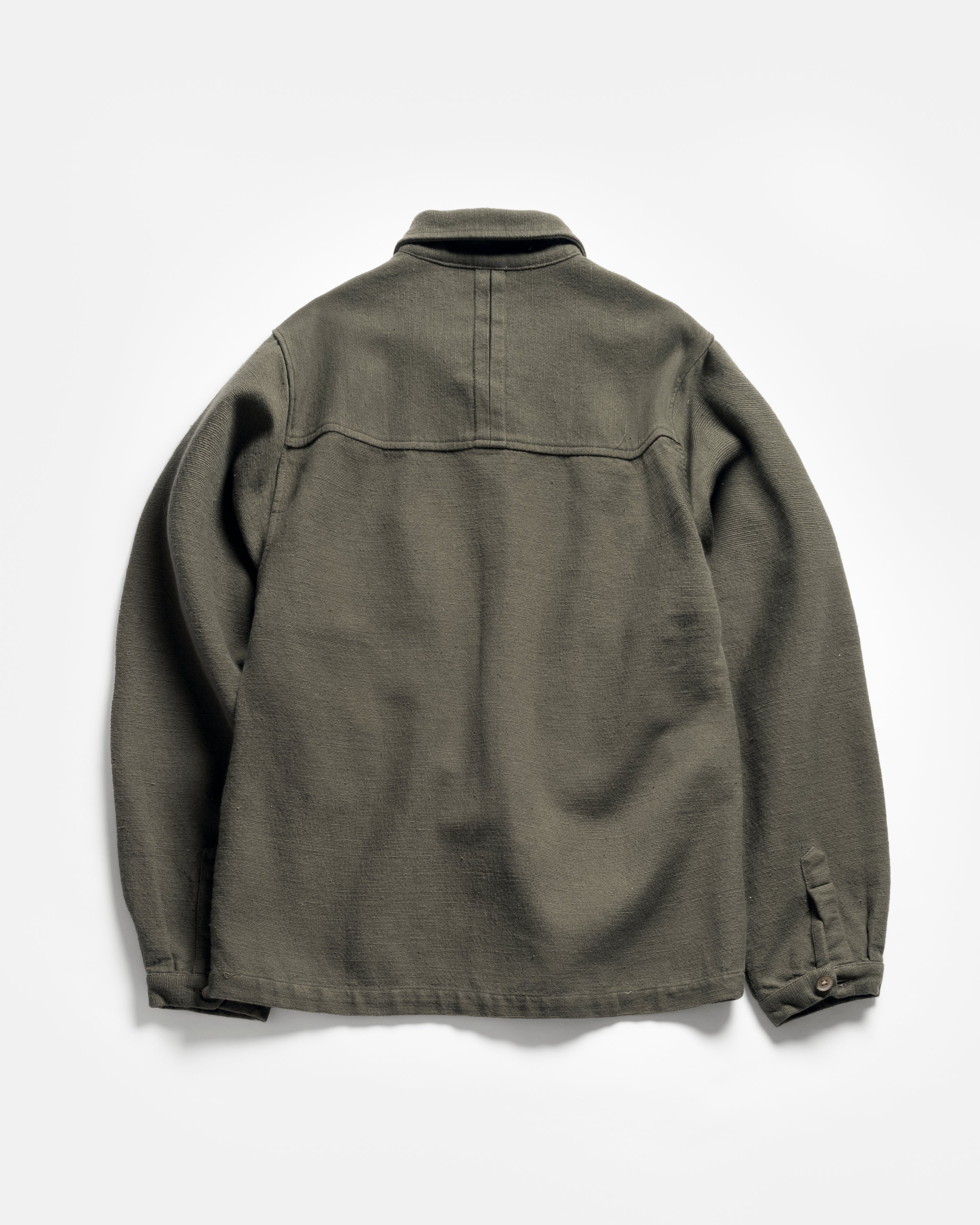 SAM SHIRT JACKET - RIFLE GREEN HANDSPUN COTTON CANVAS