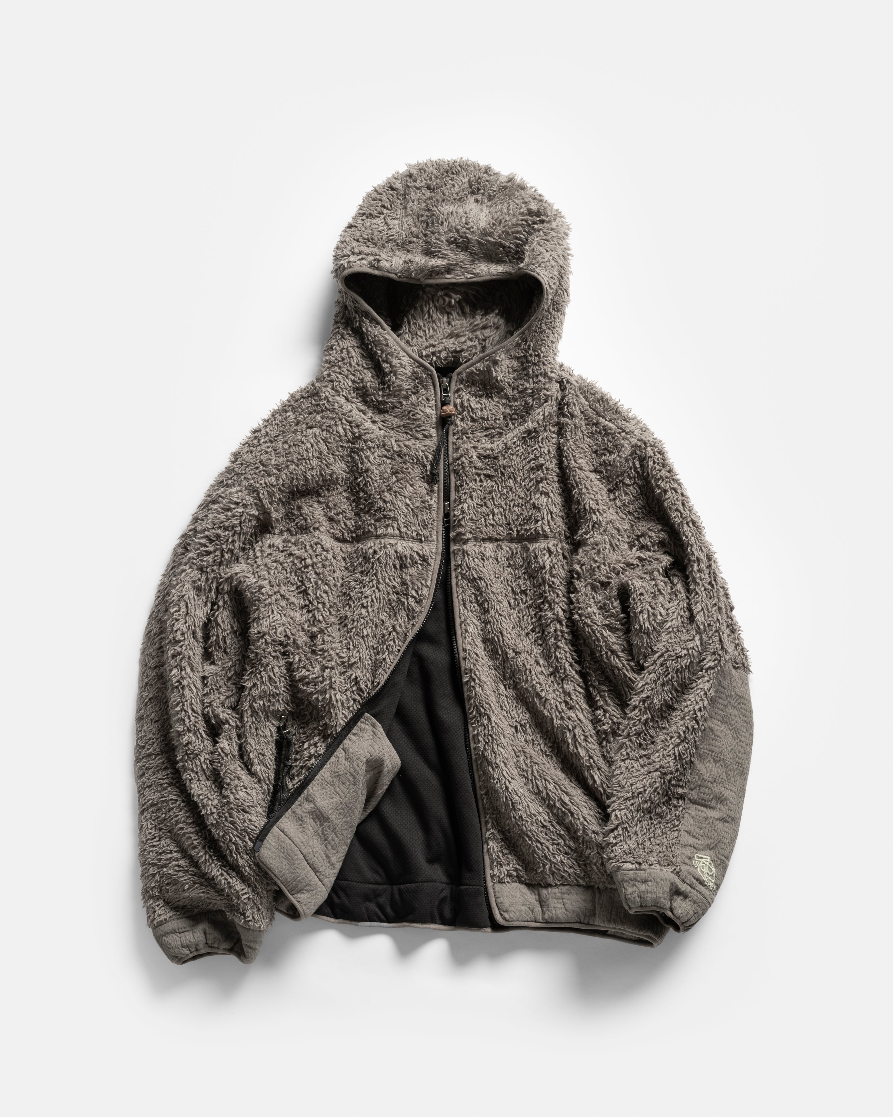 TEMPO HOODED FLEECE FADED FOLIAGE ORGANIC COTTON SHERPA AND DOUBLE W 18 East