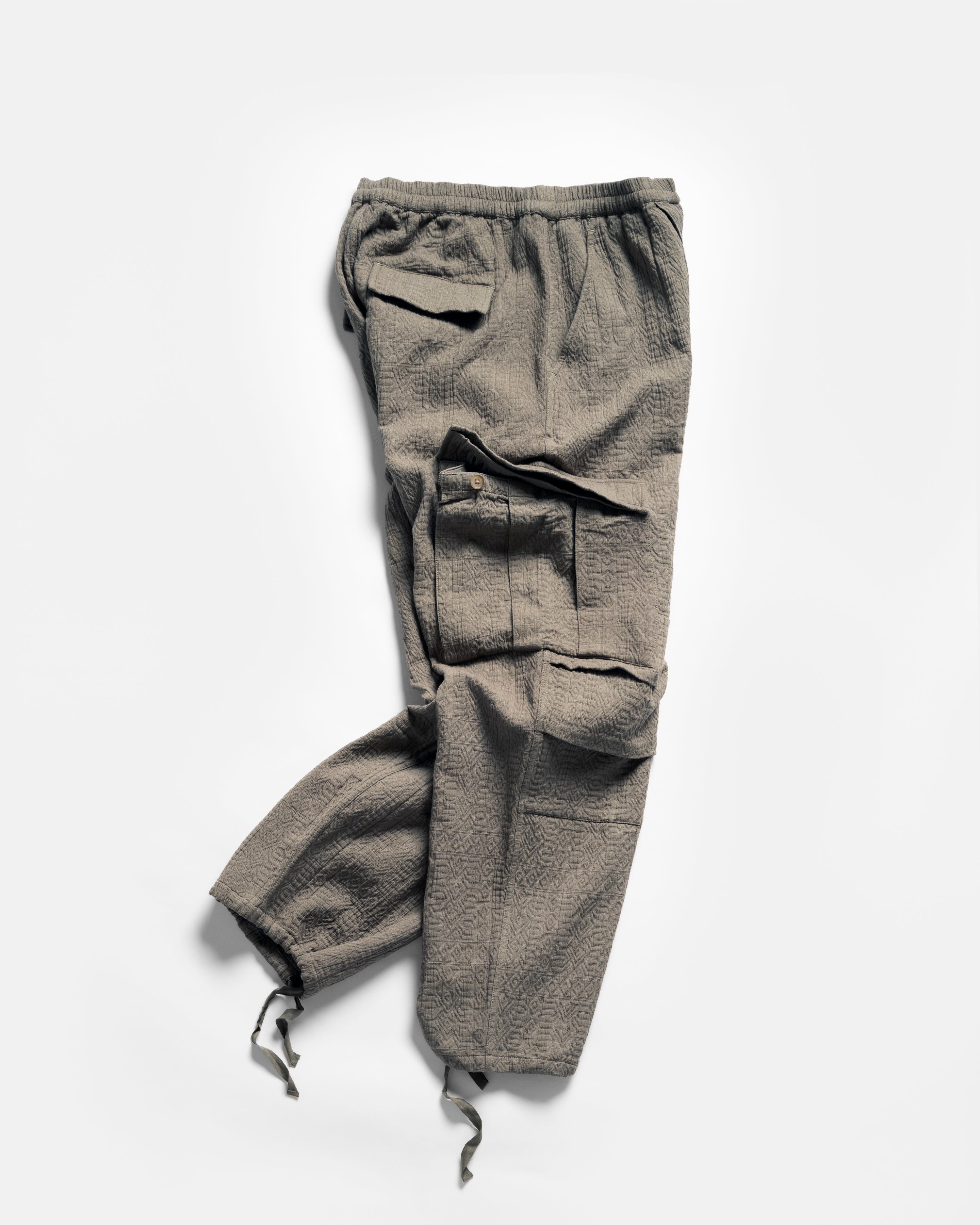 GORECKI CARGO PANT - FADED FOLIAGE DOUBLE WEAVE JACQUARD COTTON