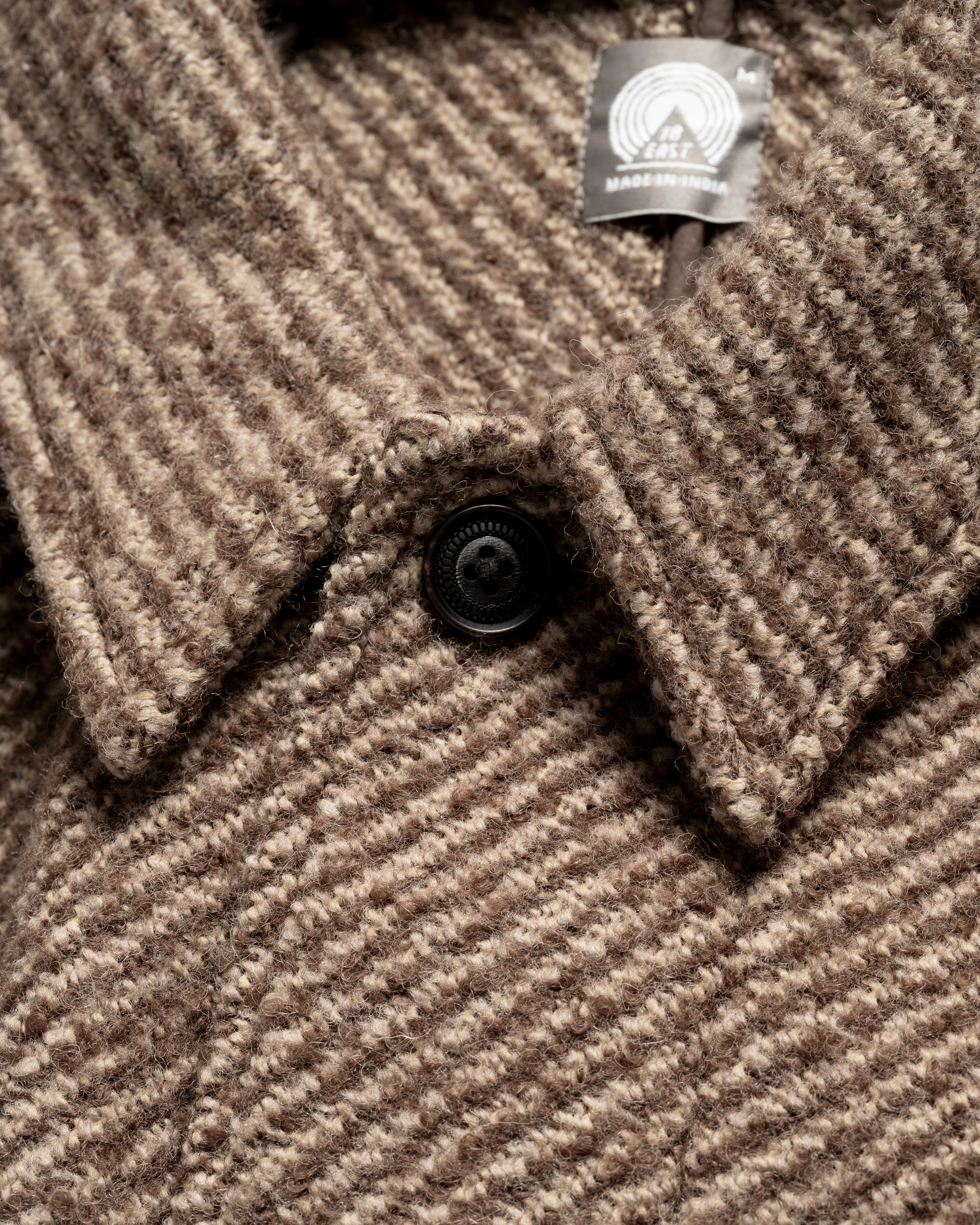 LAMAR HALF RAGLAN TOPCOAT - EARTH / DUNE EXPLODED TWILL ALPACA & WOOL TWEED