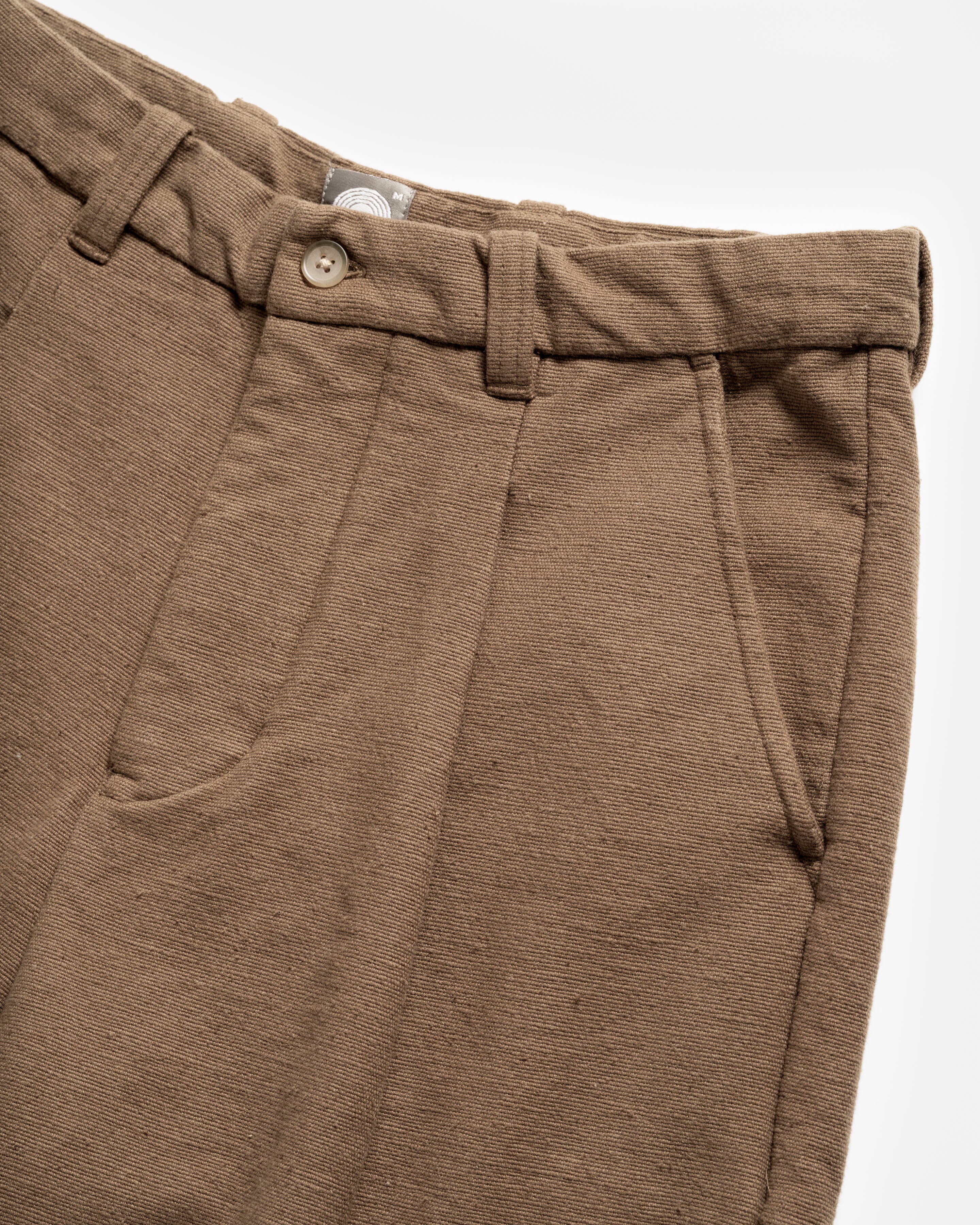 JIAN SINGLE PLEAT PANT - DESERT PALM HANDSPUN COTTON CANVAS